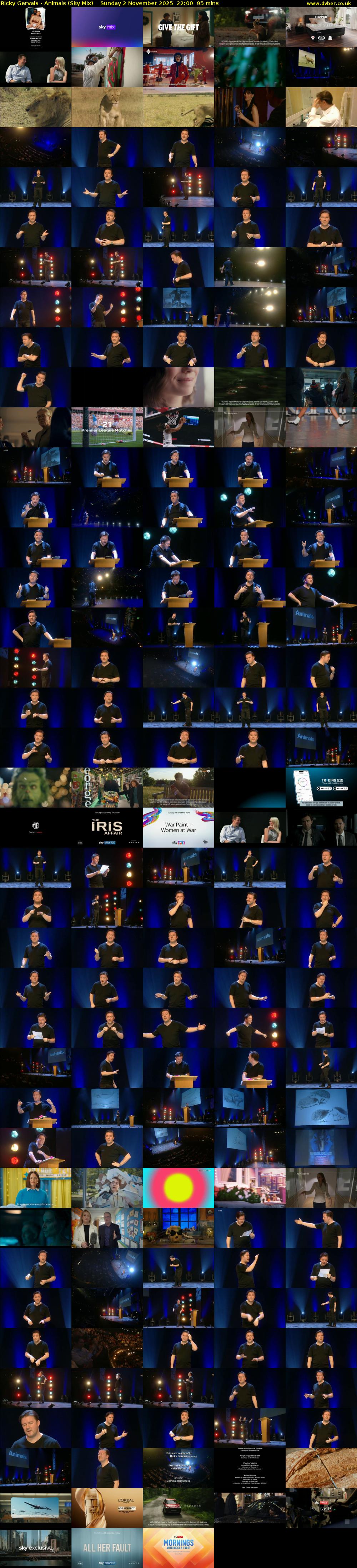 Ricky Gervais - Animals (Sky Mix) Sunday 2 November 2025 22:00 - 23:35