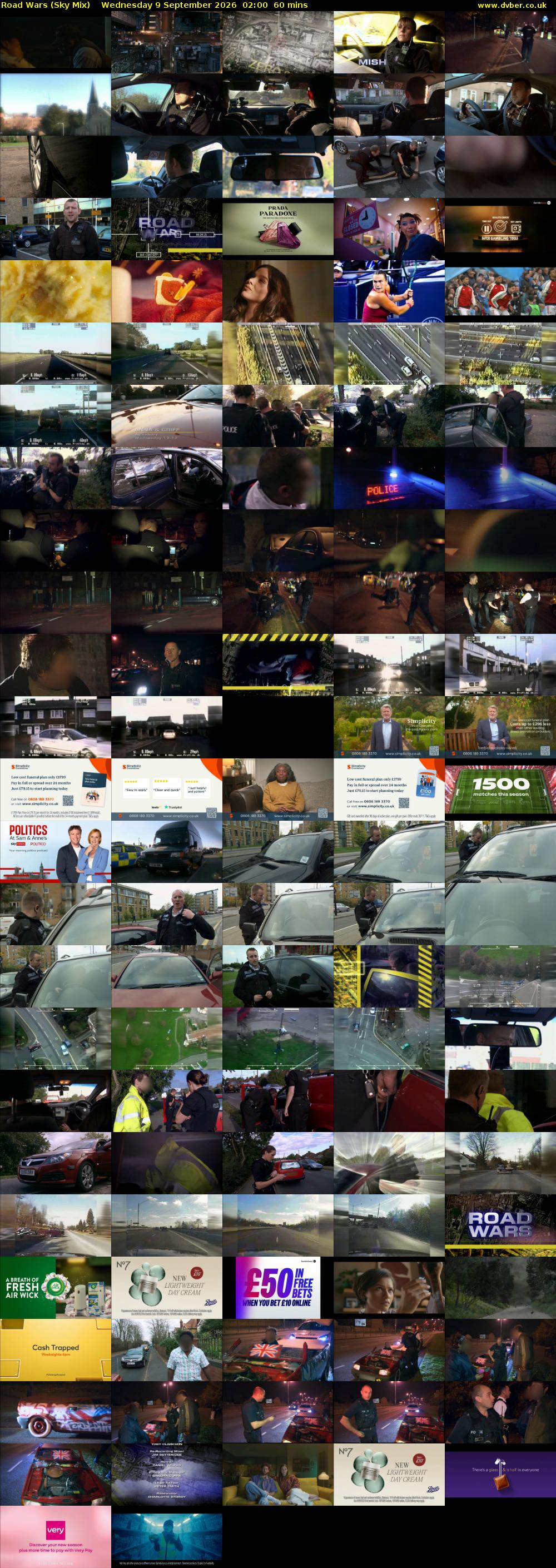 Road Wars (Sky Mix) Wednesday 9 September 2026 02:00 - 03:00