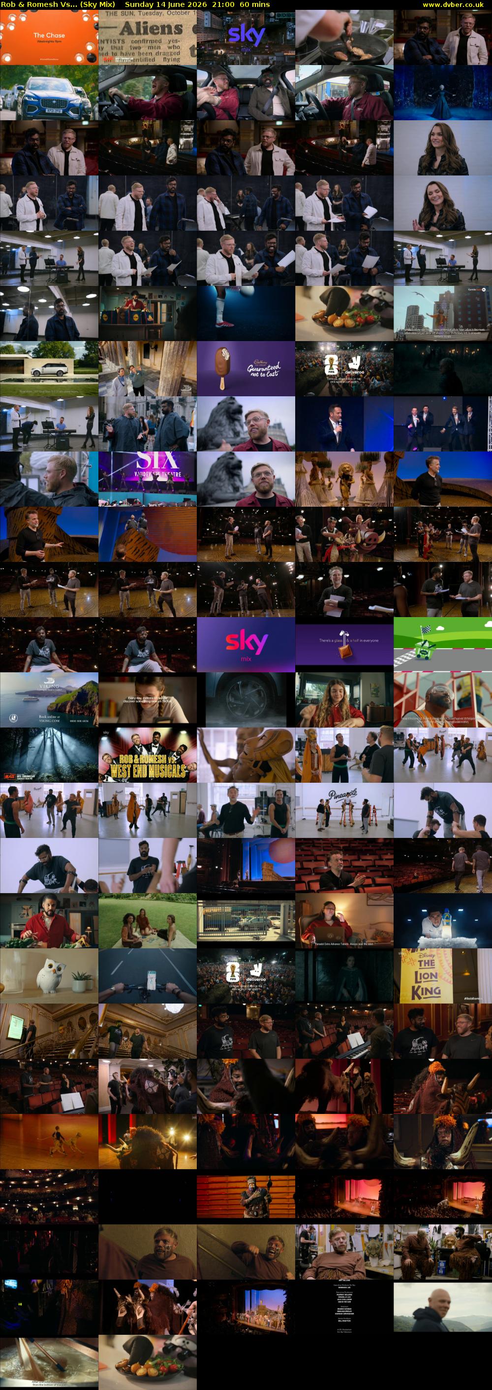 Rob & Romesh Vs... (Sky Mix) Sunday 14 June 2026 21:00 - 22:00