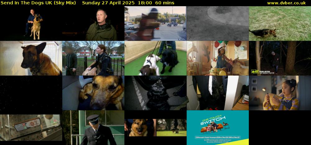 Send In The Dogs UK (Sky Mix) Sunday 27 April 2025 18:00 - 19:00