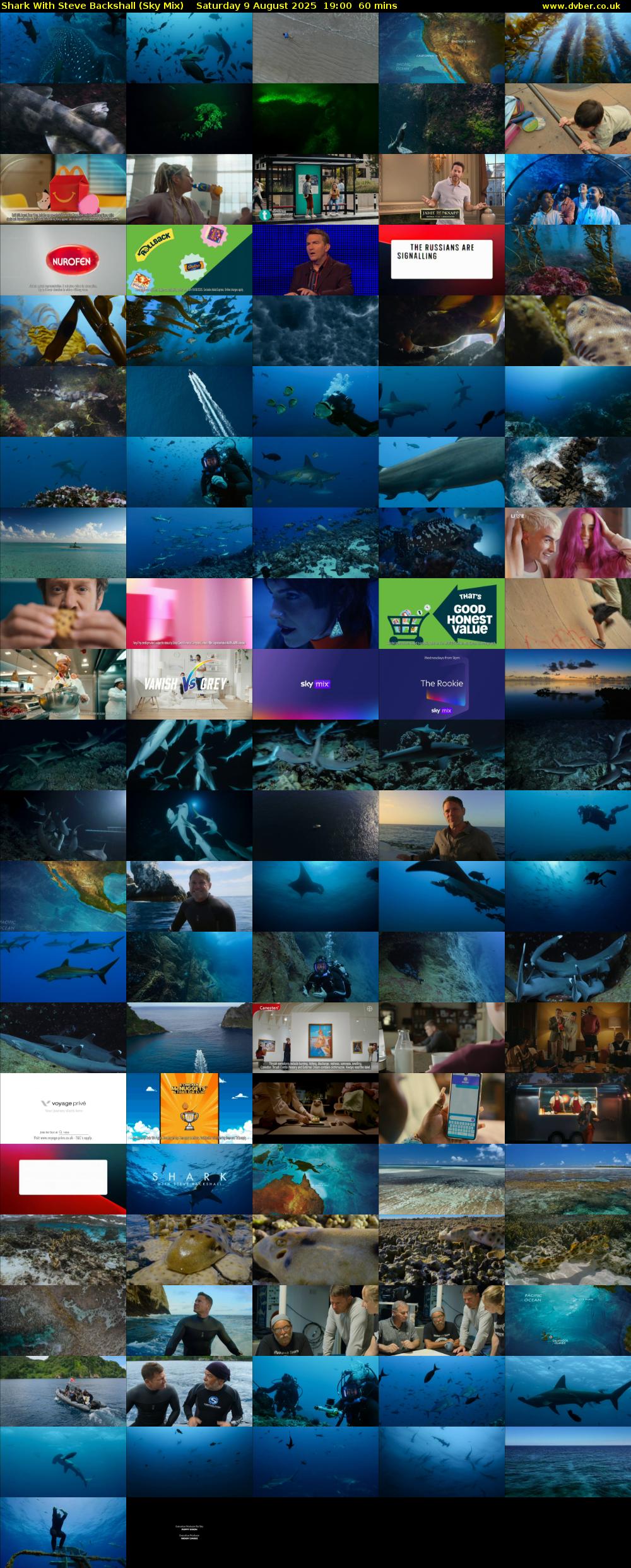 Shark With Steve Backshall (Sky Mix) Saturday 9 August 2025 19:00 - 20:00