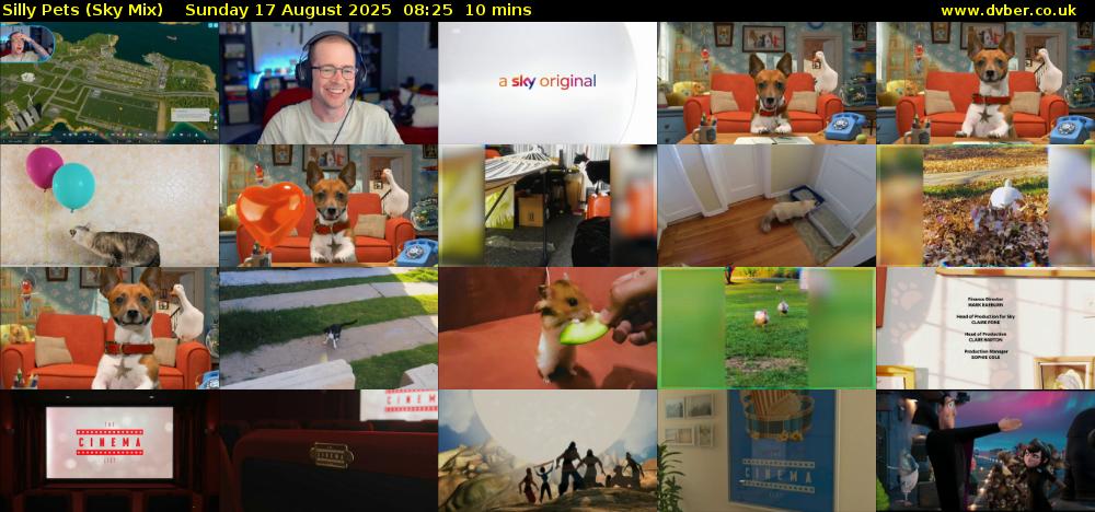 Silly Pets (Sky Mix) Sunday 17 August 2025 08:25 - 08:35