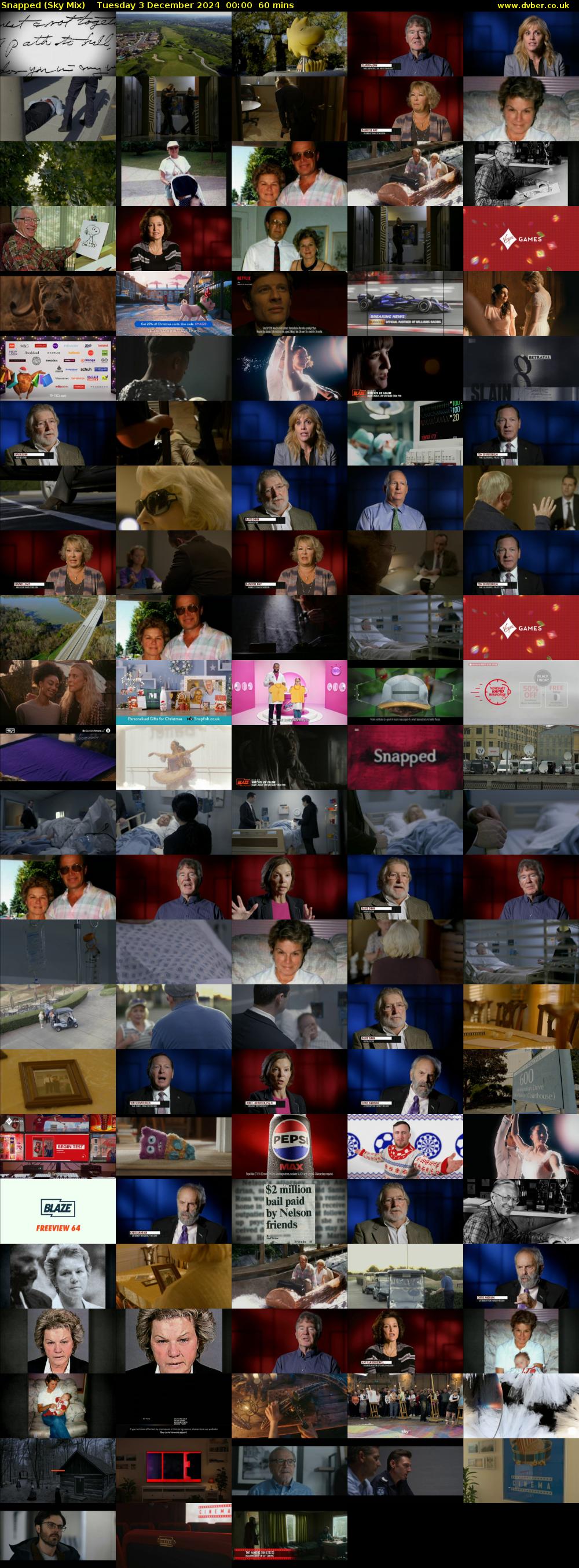 Snapped (Sky Mix) Tuesday 3 December 2024 00:00 - 01:00