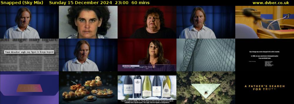 Snapped (Sky Mix) Sunday 15 December 2024 23:00 - 00:00