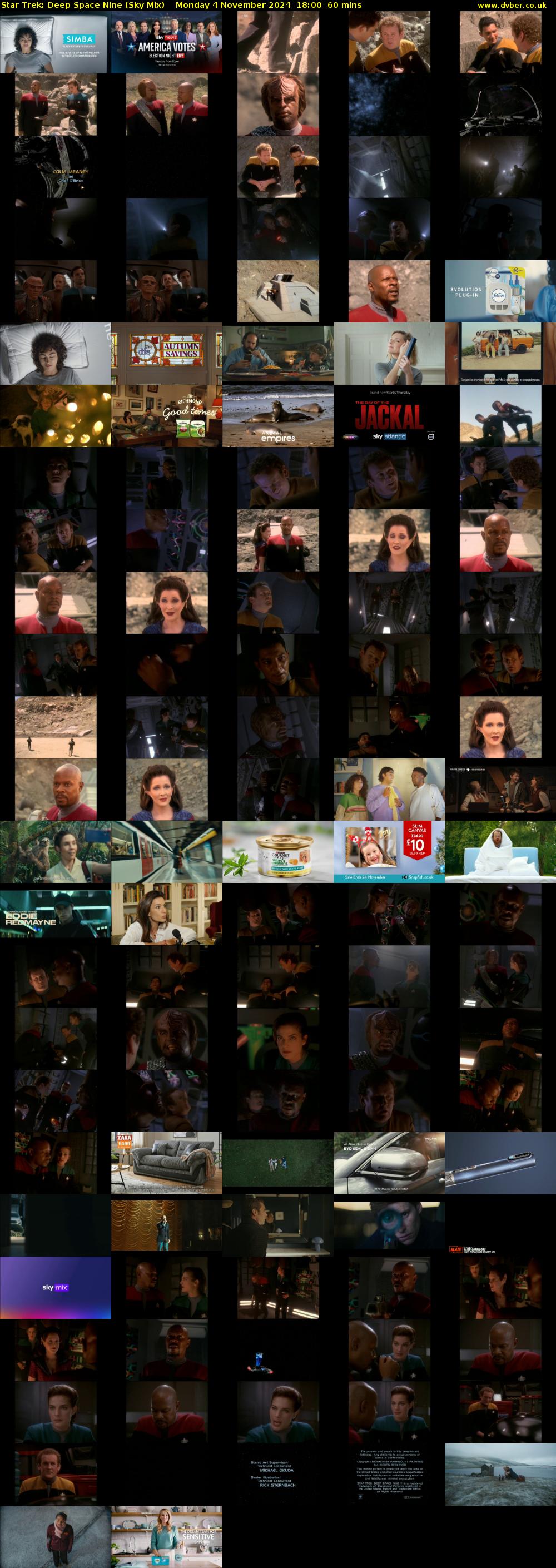 Star Trek: Deep Space Nine (Sky Mix) Monday 4 November 2024 18:00 - 19:00