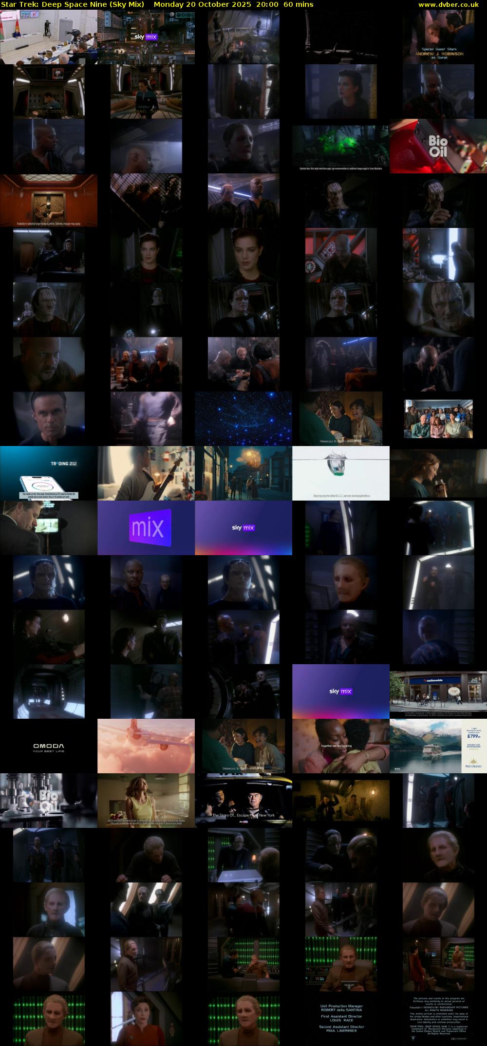 Star Trek: Deep Space Nine (Sky Mix) Monday 20 October 2025 20:00 - 21:00