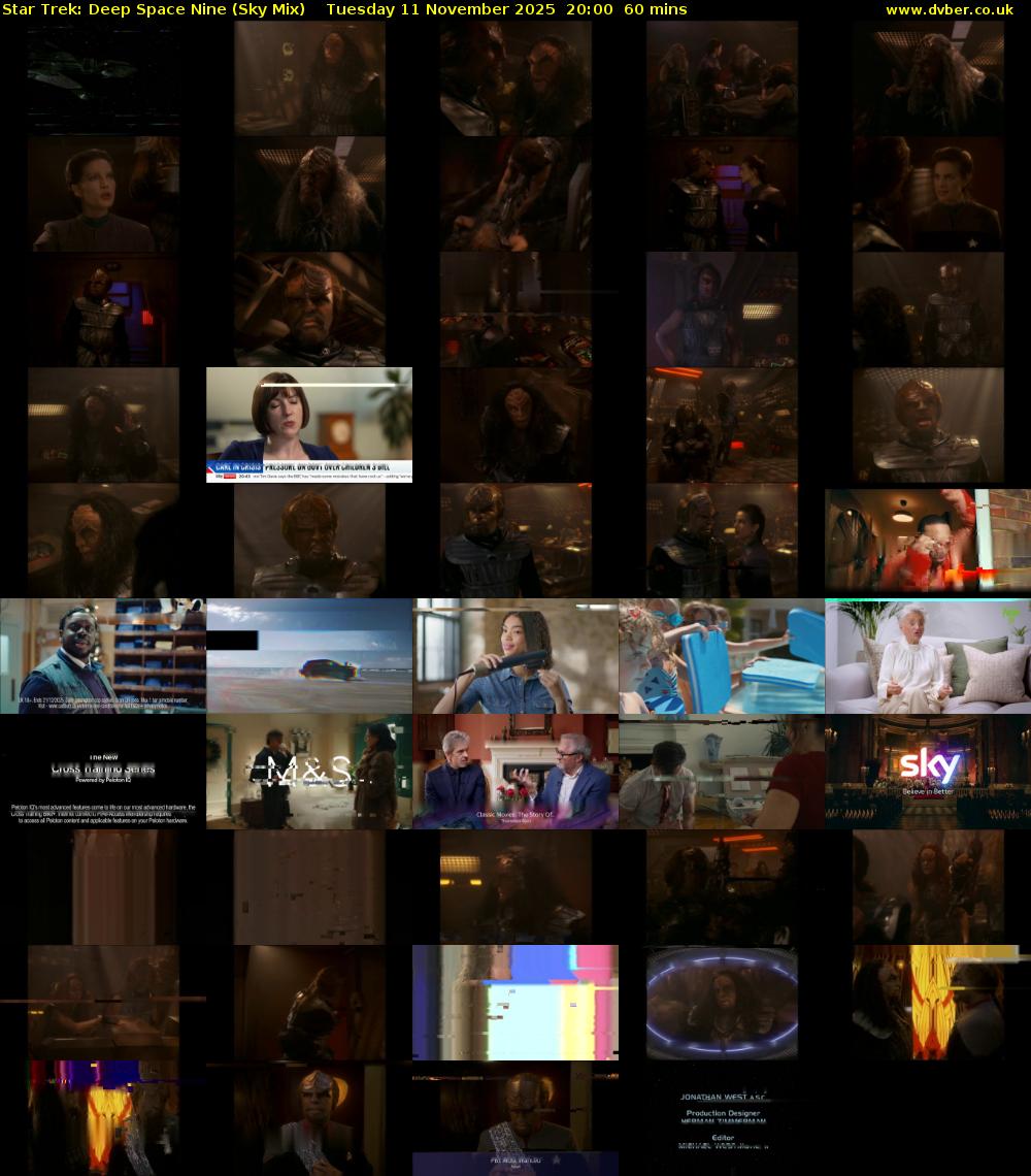 Star Trek: Deep Space Nine (Sky Mix) Tuesday 11 November 2025 20:00 - 21:00
