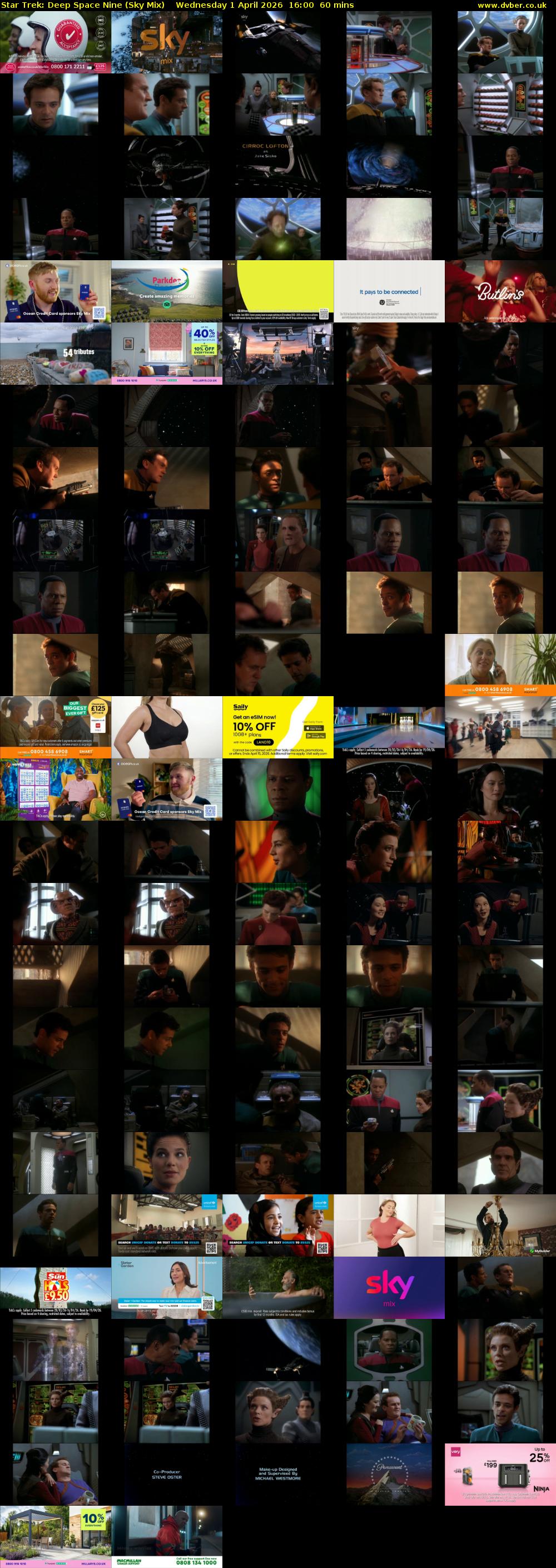 Star Trek: Deep Space Nine (Sky Mix) Wednesday 1 April 2026 16:00 - 17:00