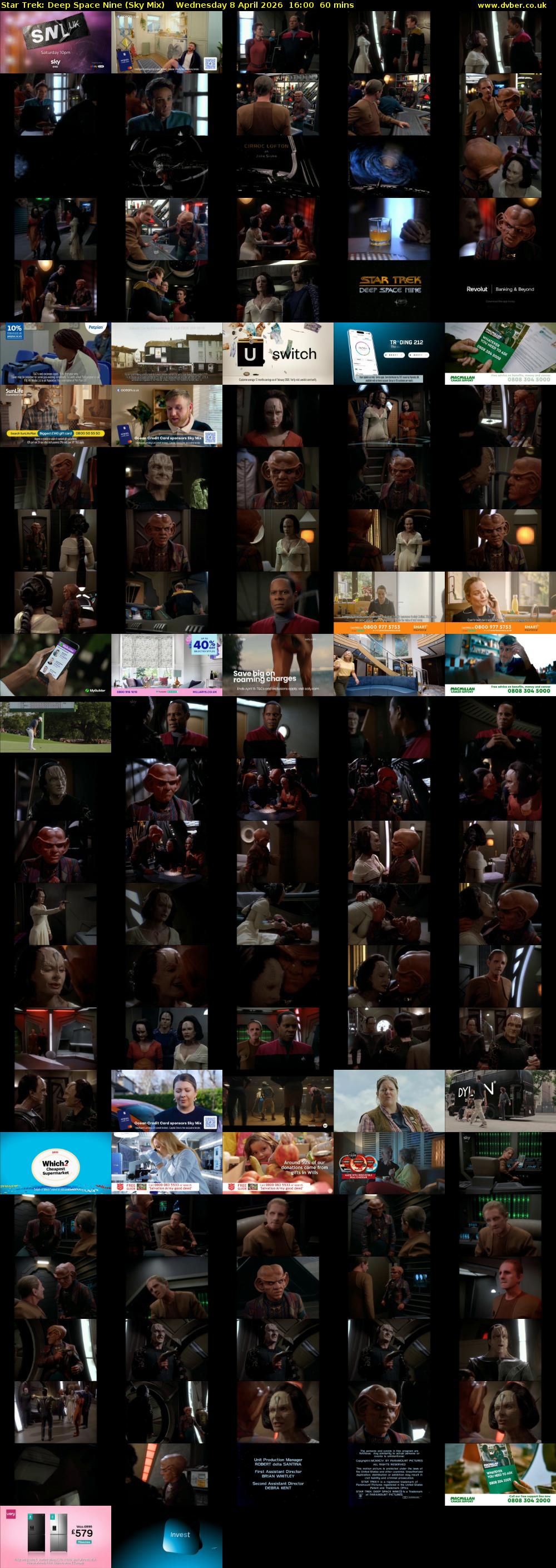 Star Trek: Deep Space Nine (Sky Mix) Wednesday 8 April 2026 16:00 - 17:00