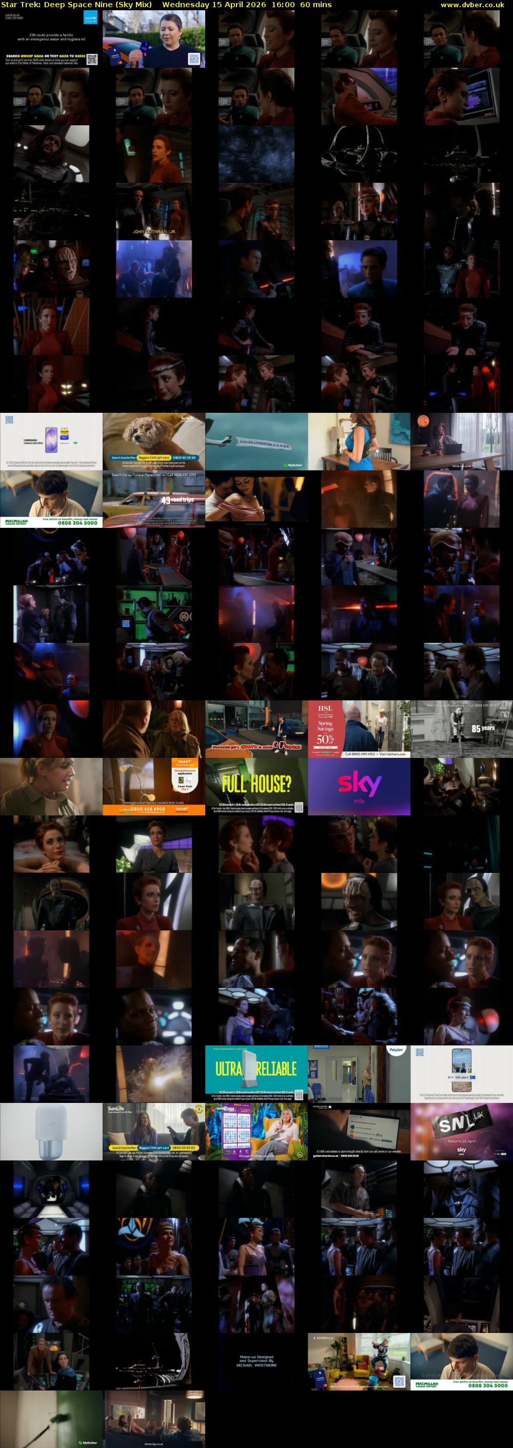 Star Trek: Deep Space Nine (Sky Mix) Wednesday 15 April 2026 16:00 - 17:00
