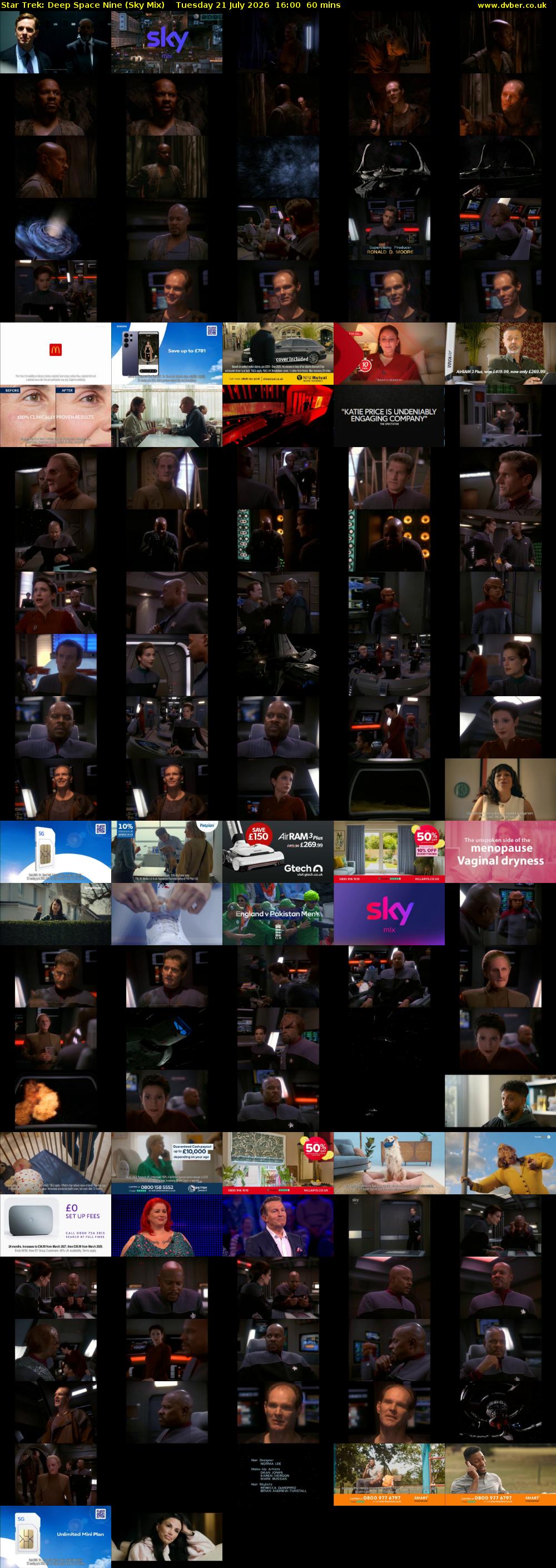 Star Trek: Deep Space Nine (Sky Mix) Tuesday 21 July 2026 16:00 - 17:00