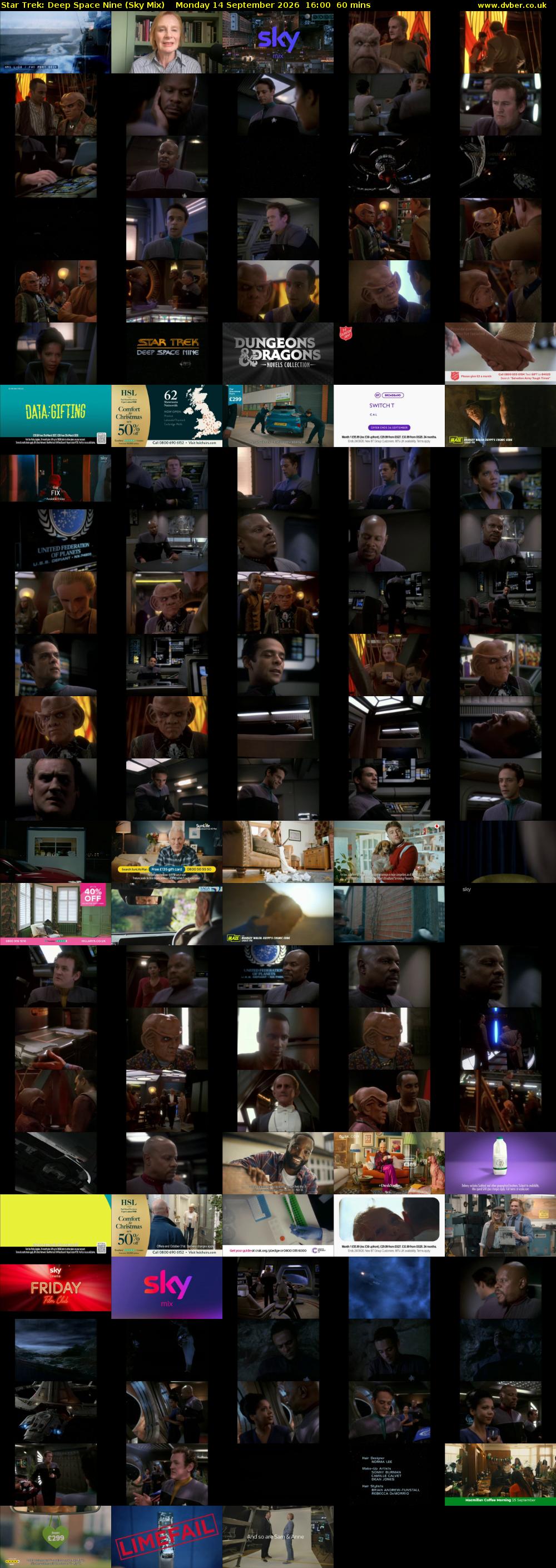 Star Trek: Deep Space Nine (Sky Mix) Monday 14 September 2026 16:00 - 17:00