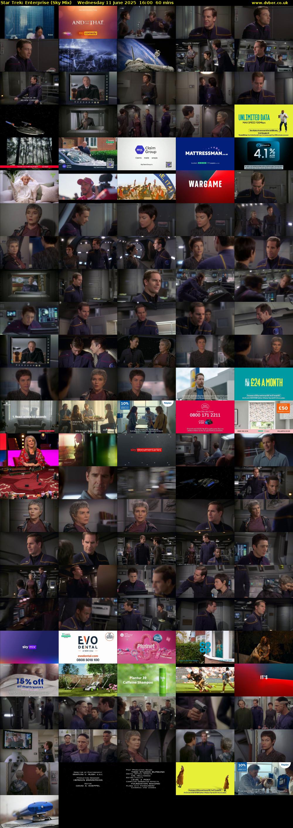 Star Trek: Enterprise (Sky Mix) Wednesday 11 June 2025 16:00 - 17:00