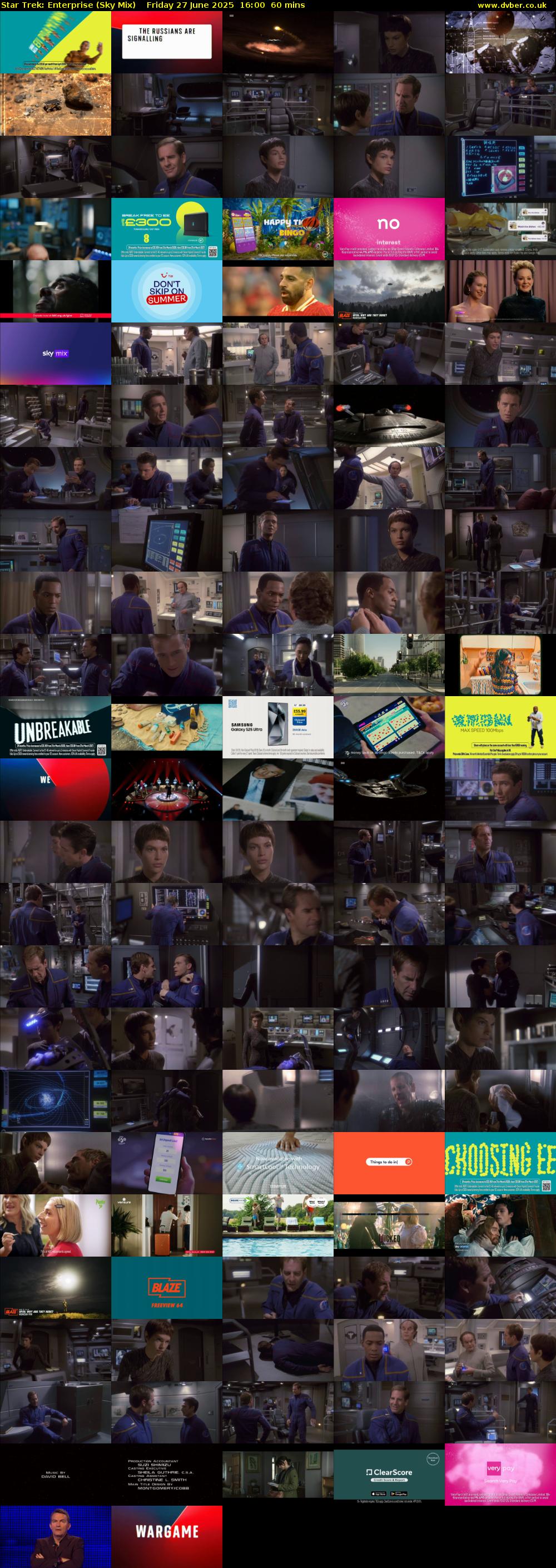 Star Trek: Enterprise (Sky Mix) Friday 27 June 2025 16:00 - 17:00