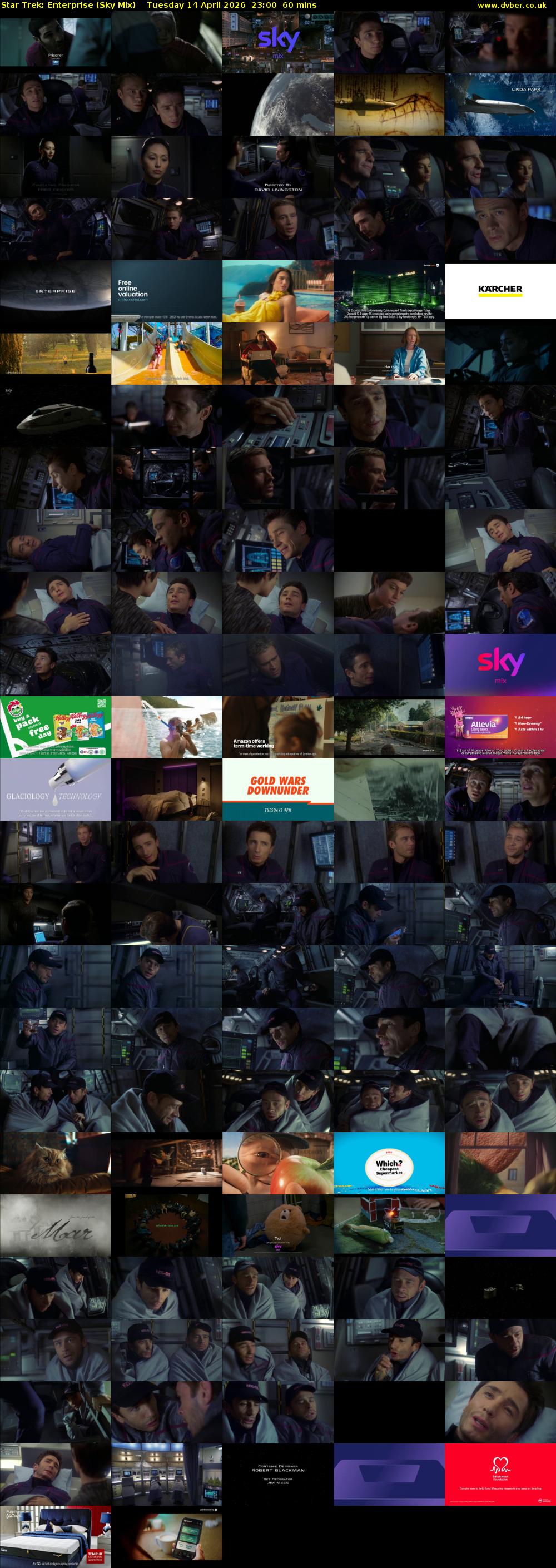 Star Trek: Enterprise (Sky Mix) Tuesday 14 April 2026 23:00 - 00:00