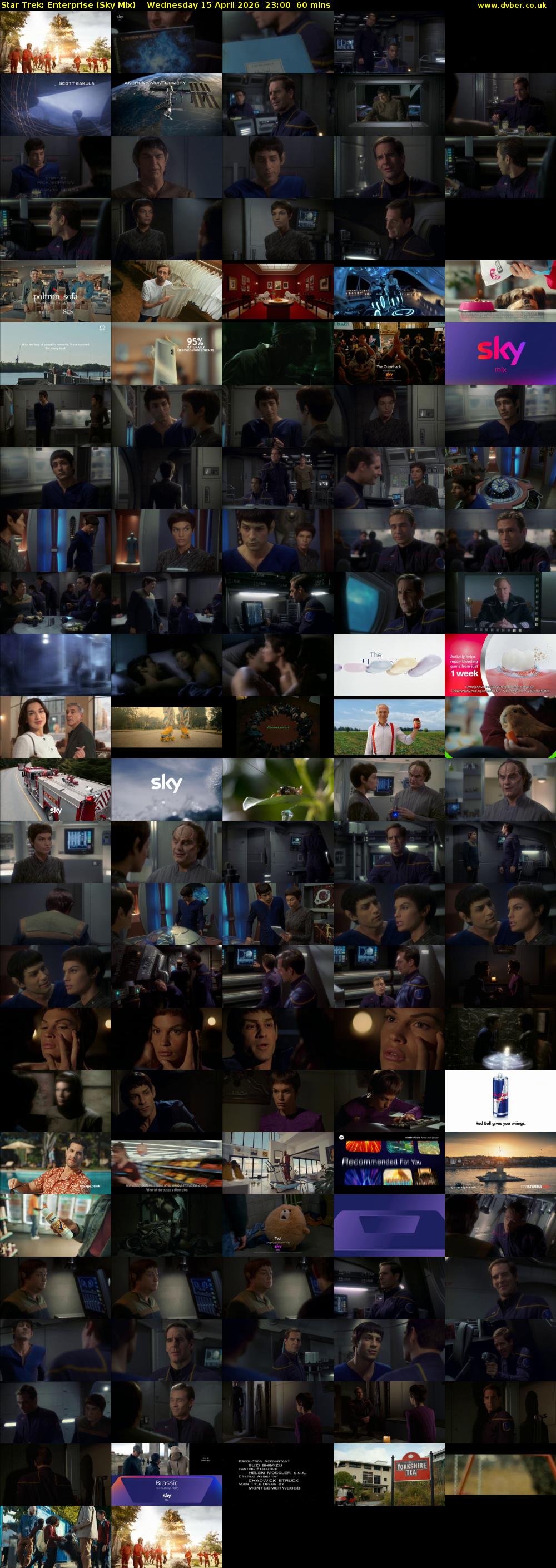 Star Trek: Enterprise (Sky Mix) Wednesday 15 April 2026 23:00 - 00:00