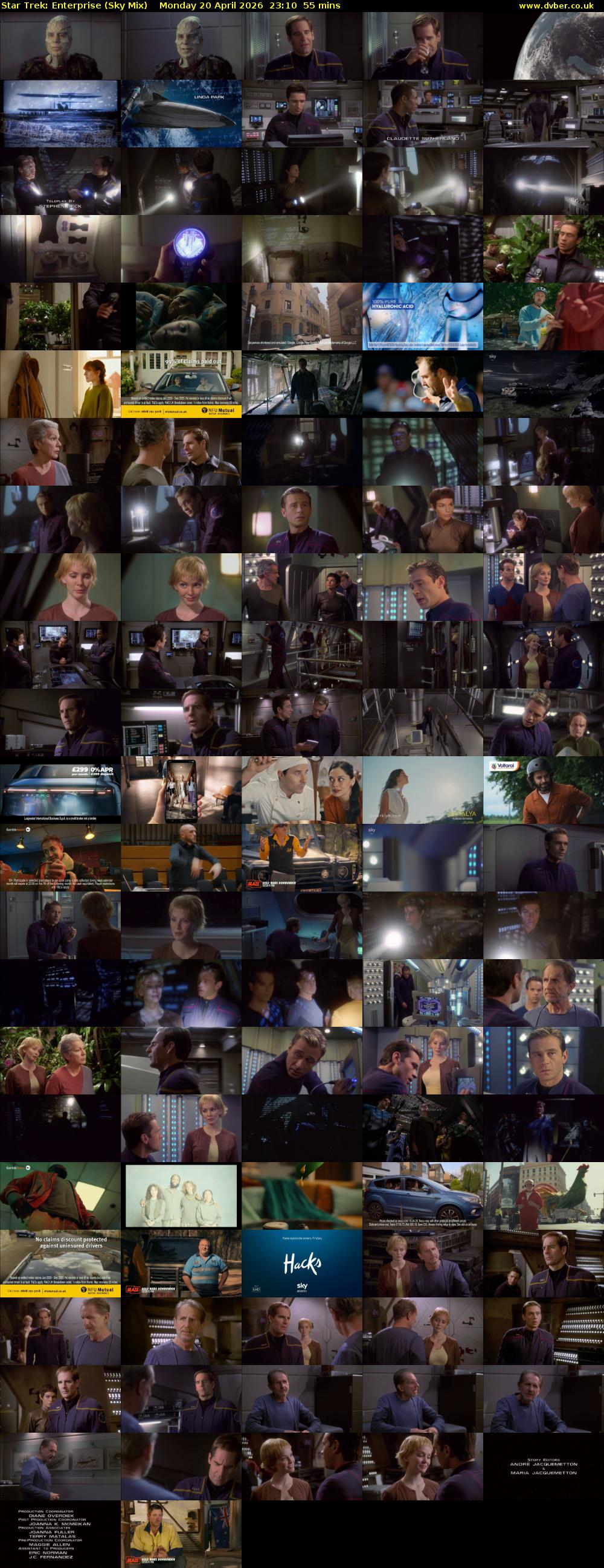 Star Trek: Enterprise (Sky Mix) Monday 20 April 2026 23:10 - 00:05