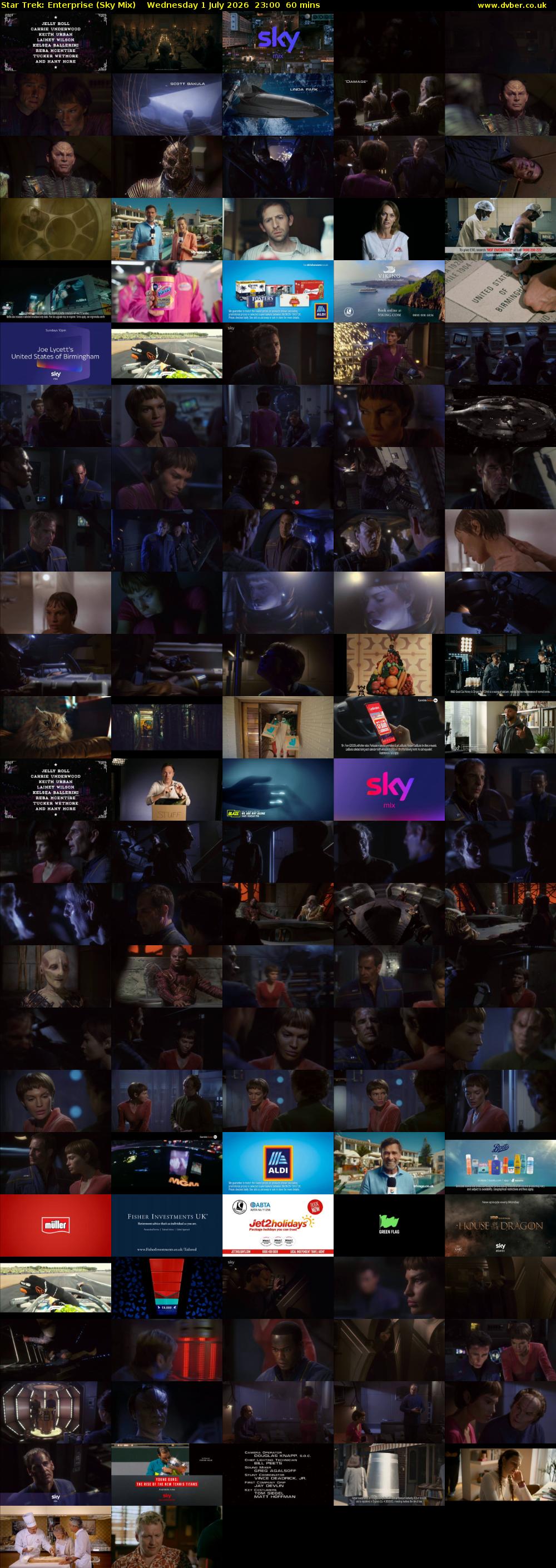 Star Trek: Enterprise (Sky Mix) Wednesday 1 July 2026 23:00 - 00:00