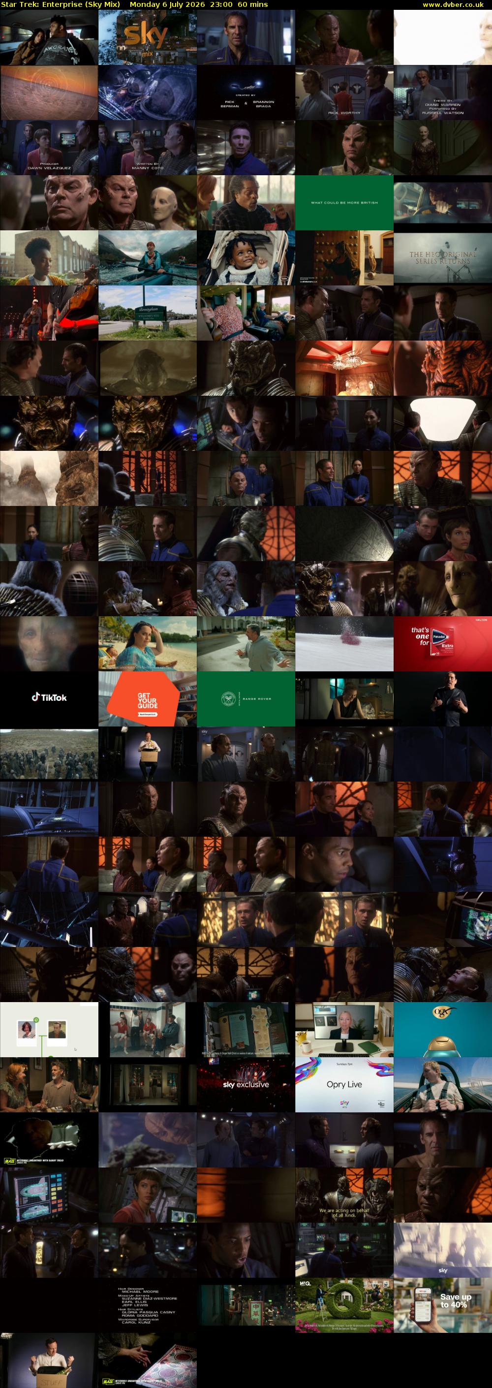Star Trek: Enterprise (Sky Mix) Monday 6 July 2026 23:00 - 00:00