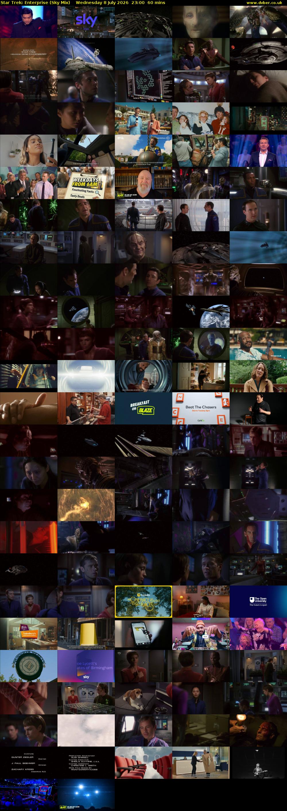 Star Trek: Enterprise (Sky Mix) Wednesday 8 July 2026 23:00 - 00:00