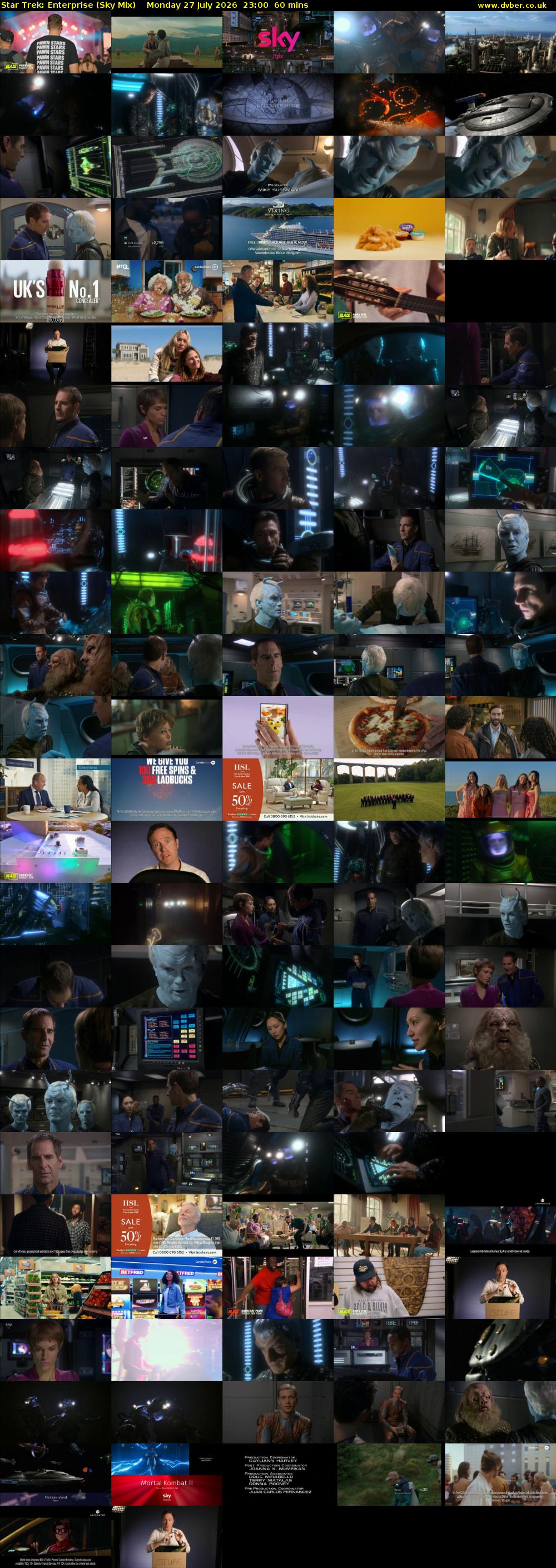 Star Trek: Enterprise (Sky Mix) Monday 27 July 2026 23:00 - 00:00