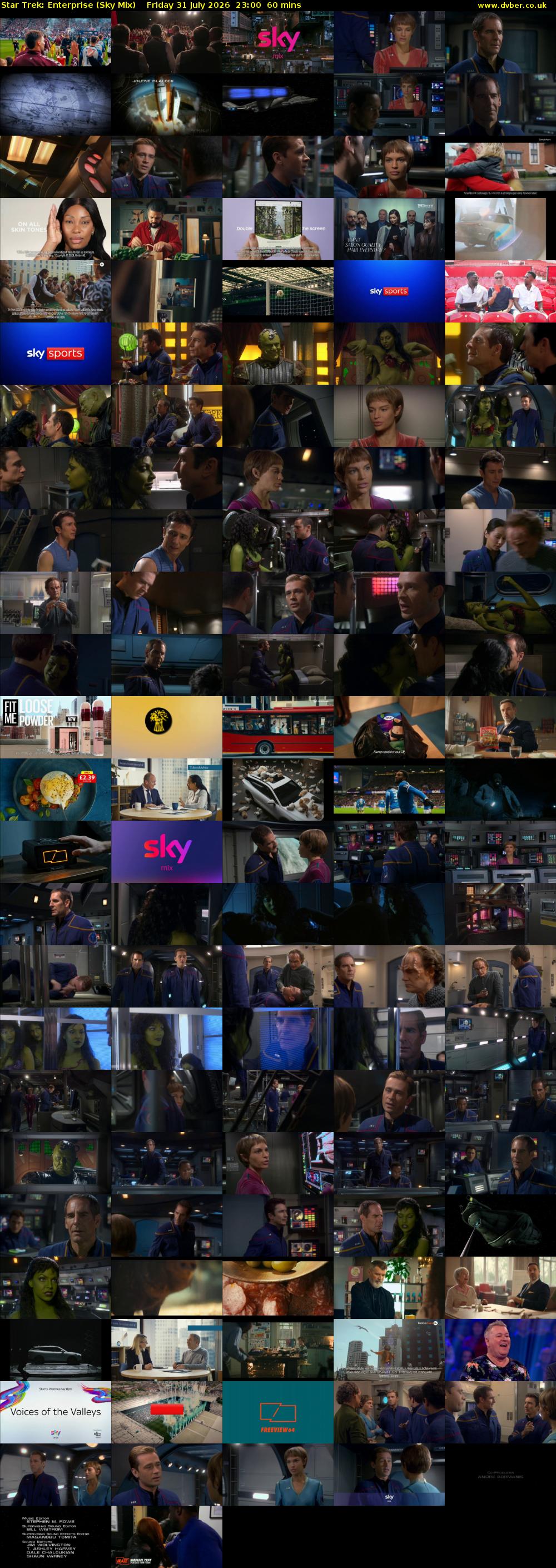Star Trek: Enterprise (Sky Mix) Friday 31 July 2026 23:00 - 00:00