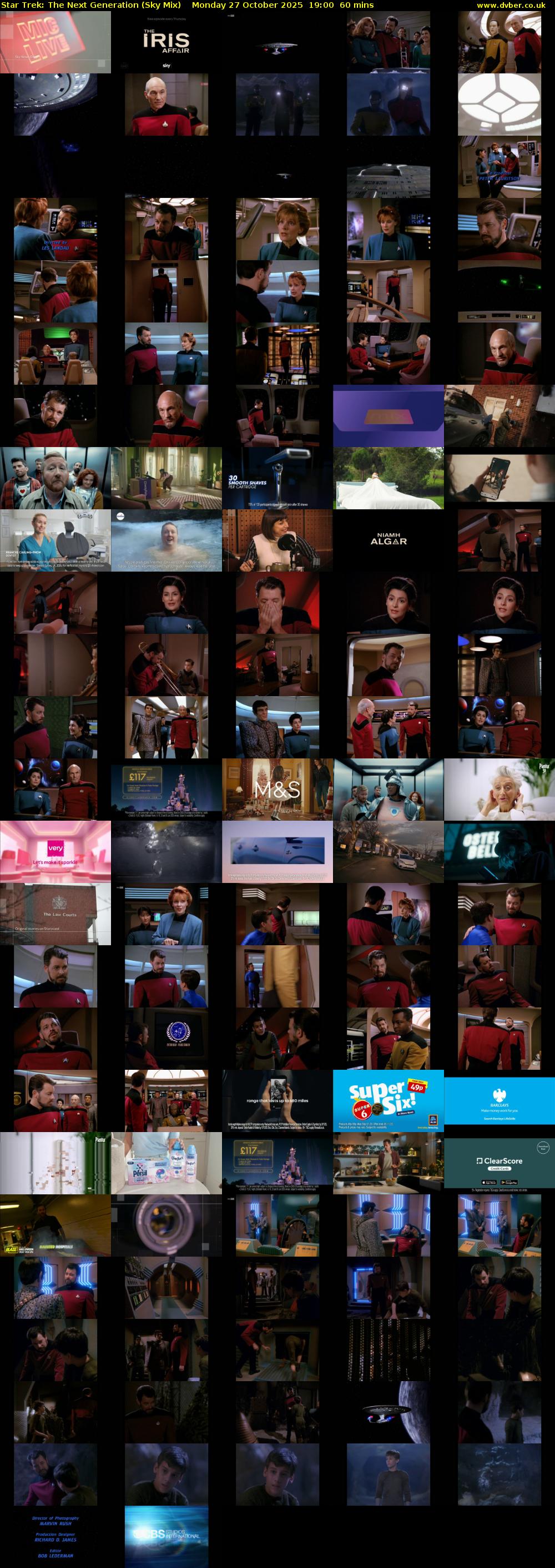 Star Trek: The Next Generation (Sky Mix) Monday 27 October 2025 19:00 - 20:00