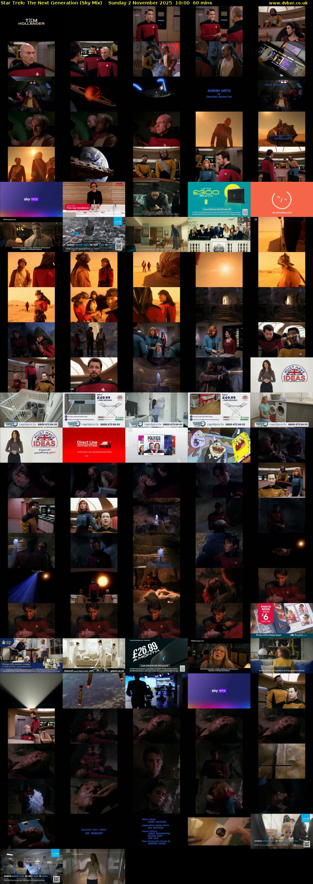 Star Trek: The Next Generation (Sky Mix) Sunday 2 November 2025 10:00 - 11:00