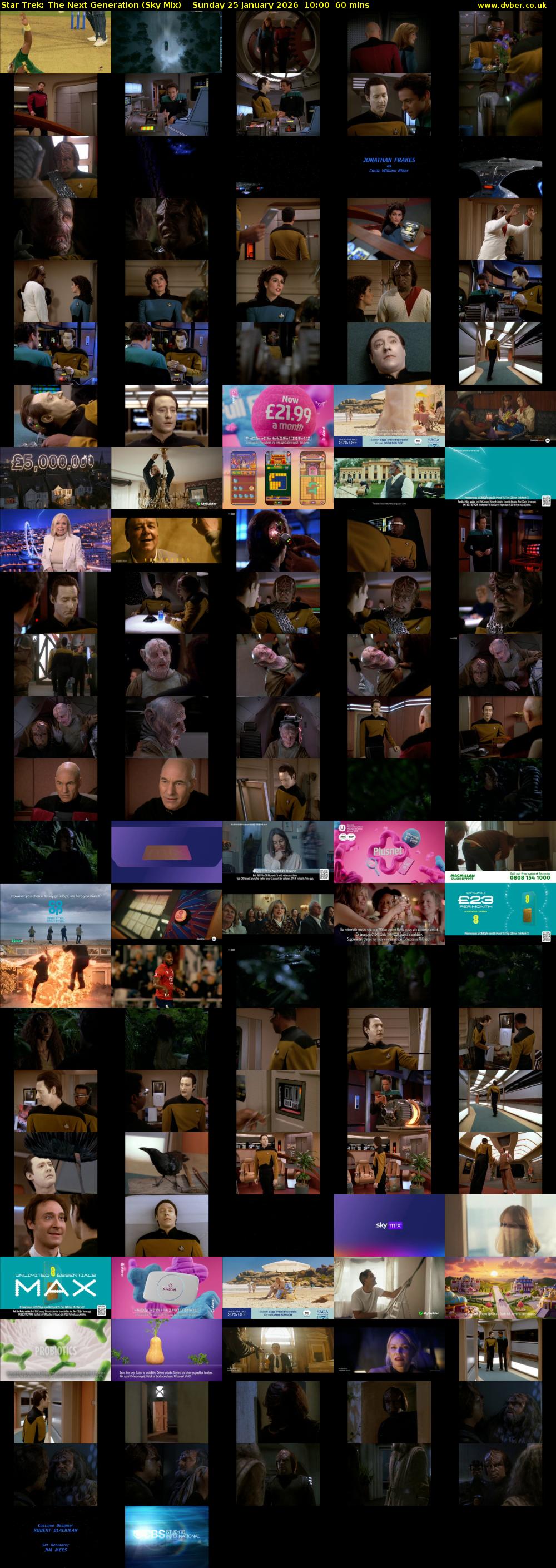 Star Trek: The Next Generation (Sky Mix) Sunday 25 January 2026 10:00 - 11:00