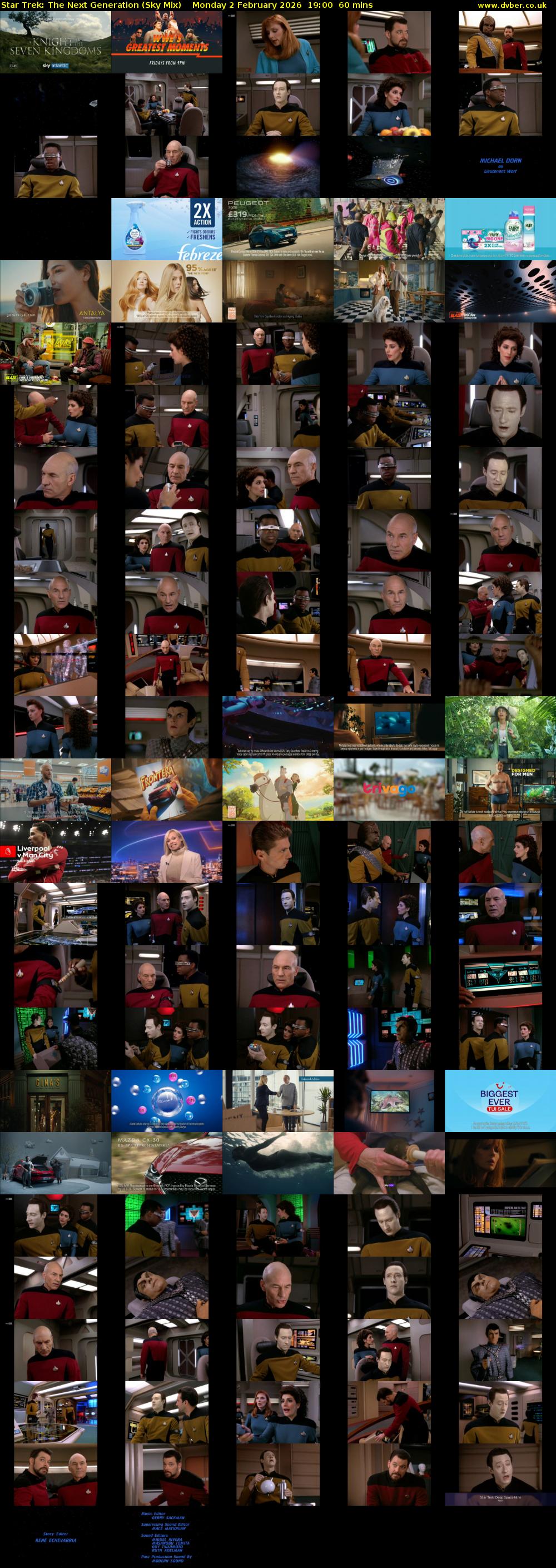 Star Trek: The Next Generation (Sky Mix) Monday 2 February 2026 19:00 - 20:00