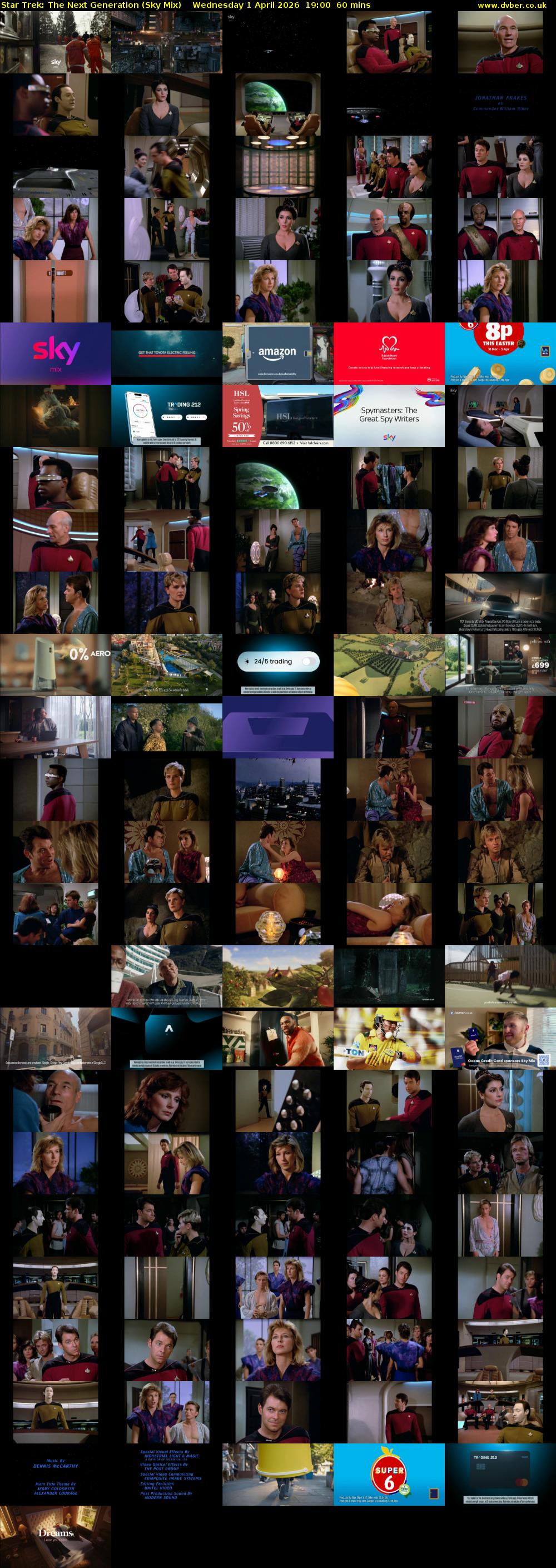 Star Trek: The Next Generation (Sky Mix) Wednesday 1 April 2026 19:00 - 20:00
