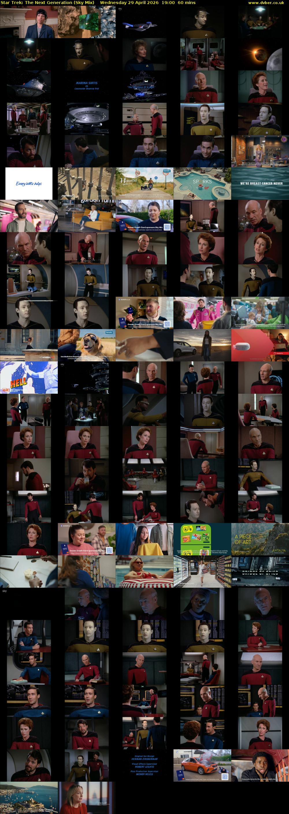 Star Trek: The Next Generation (Sky Mix) Wednesday 29 April 2026 19:00 - 20:00