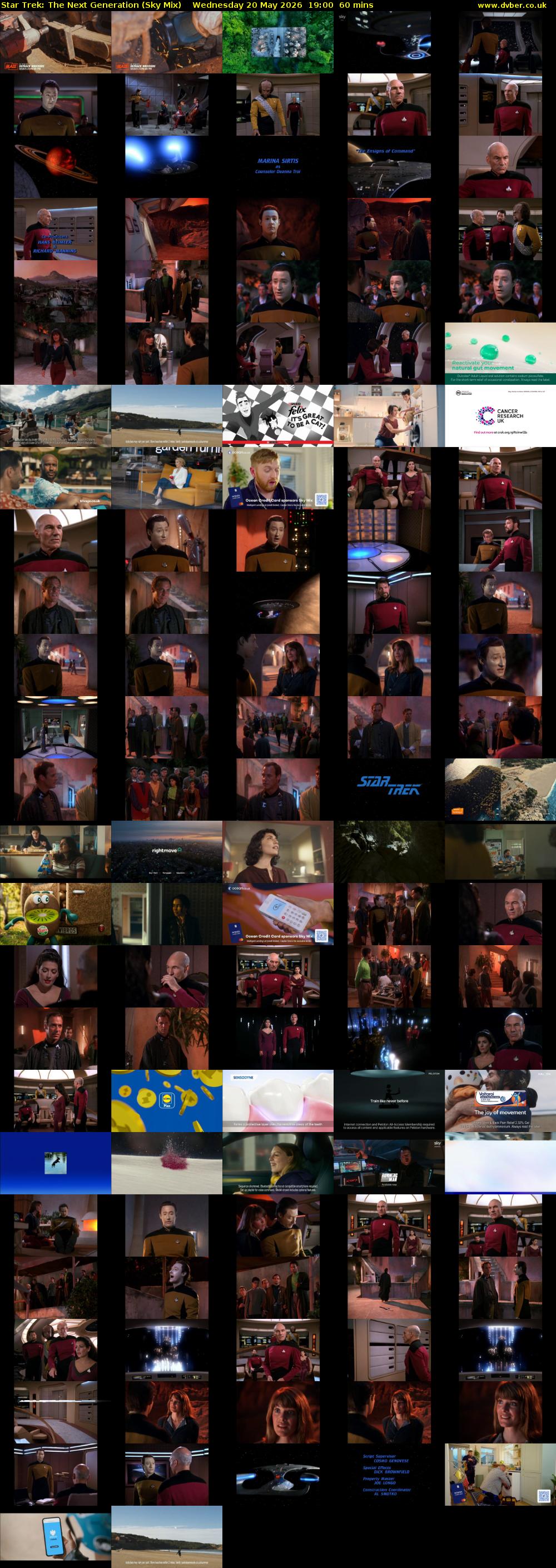 Star Trek: The Next Generation (Sky Mix) Wednesday 20 May 2026 19:00 - 20:00