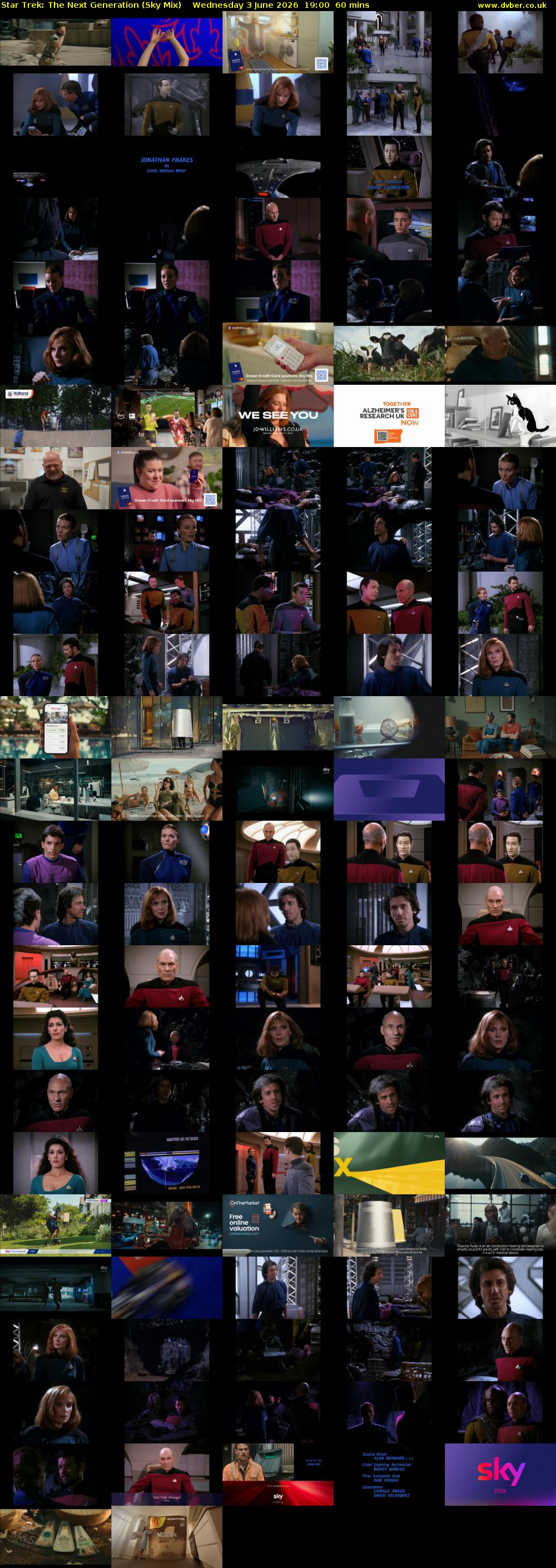 Star Trek: The Next Generation (Sky Mix) Wednesday 3 June 2026 19:00 - 20:00