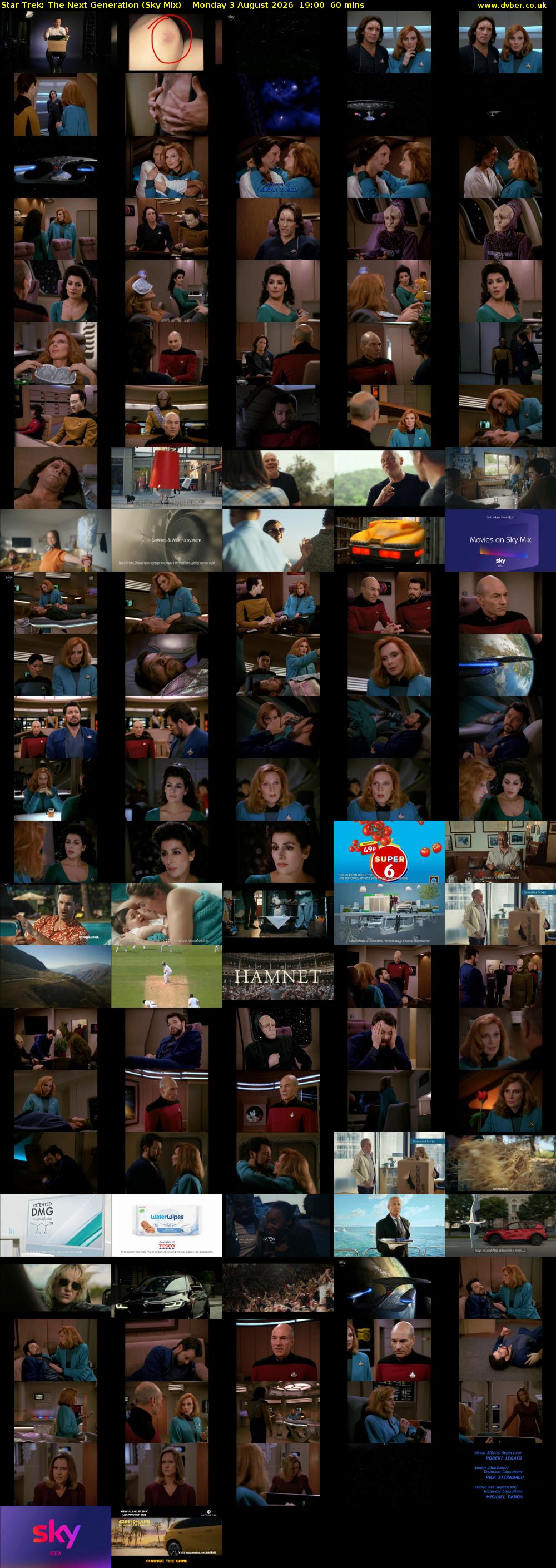 Star Trek: The Next Generation (Sky Mix) Monday 3 August 2026 19:00 - 20:00