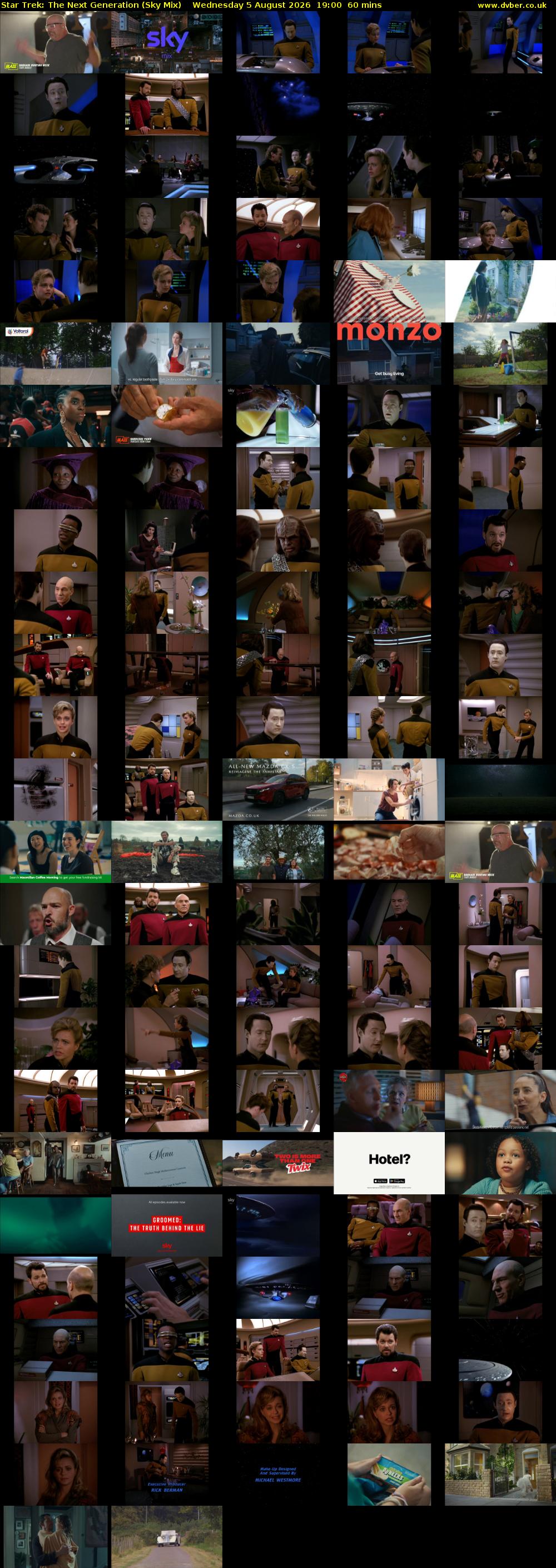 Star Trek: The Next Generation (Sky Mix) Wednesday 5 August 2026 19:00 - 20:00