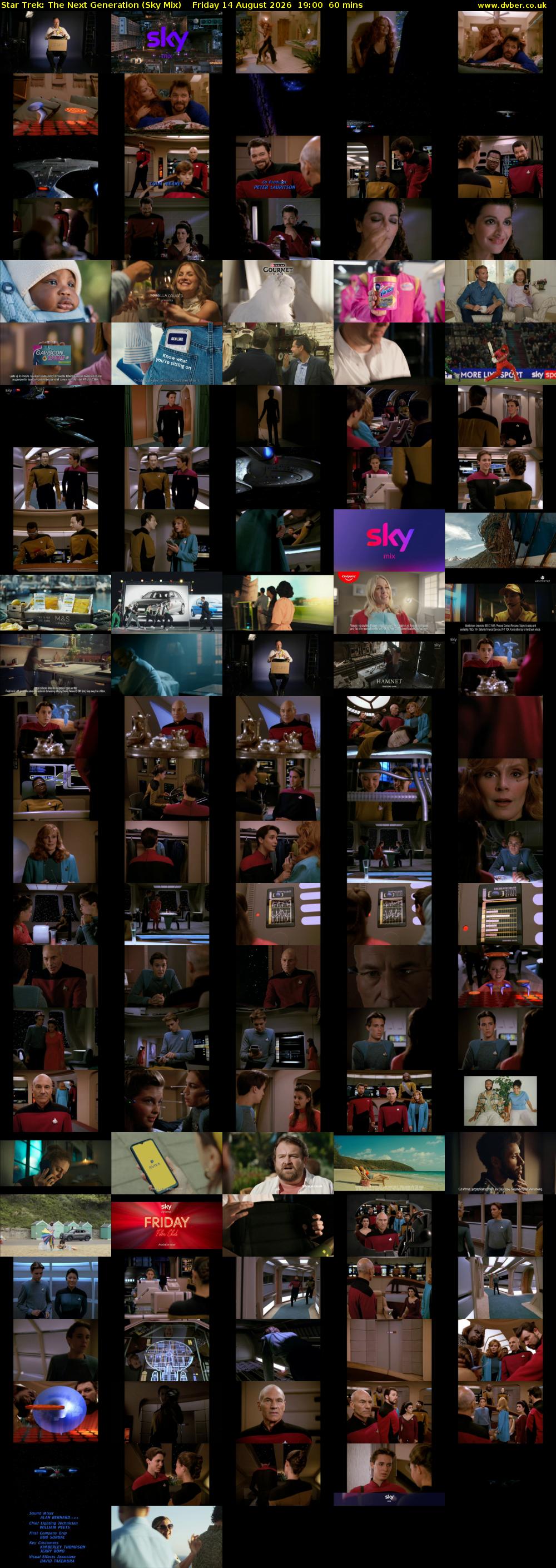 Star Trek: The Next Generation (Sky Mix) Friday 14 August 2026 19:00 - 20:00