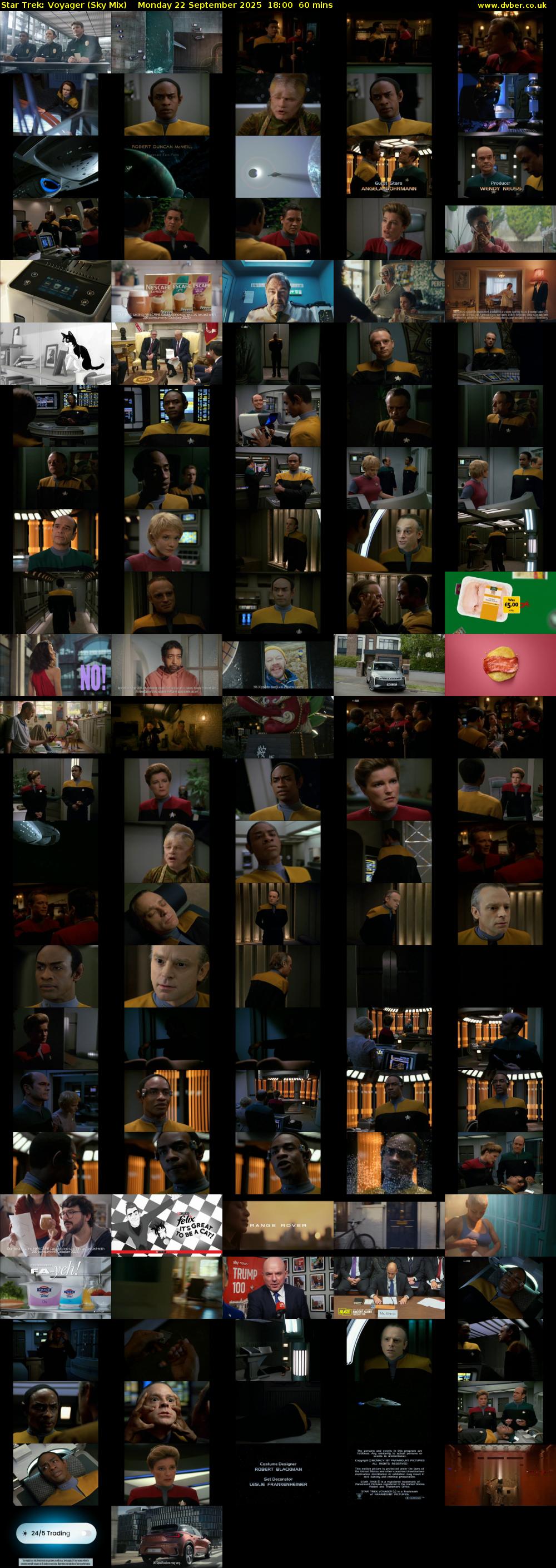 Star Trek: Voyager (Sky Mix) Monday 22 September 2025 18:00 - 19:00