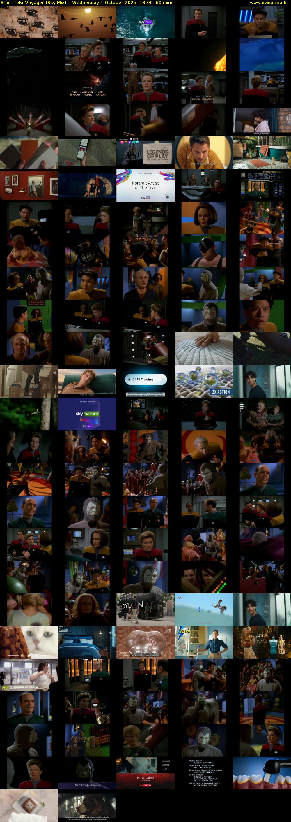 Star Trek: Voyager (Sky Mix) Wednesday 1 October 2025 18:00 - 19:00