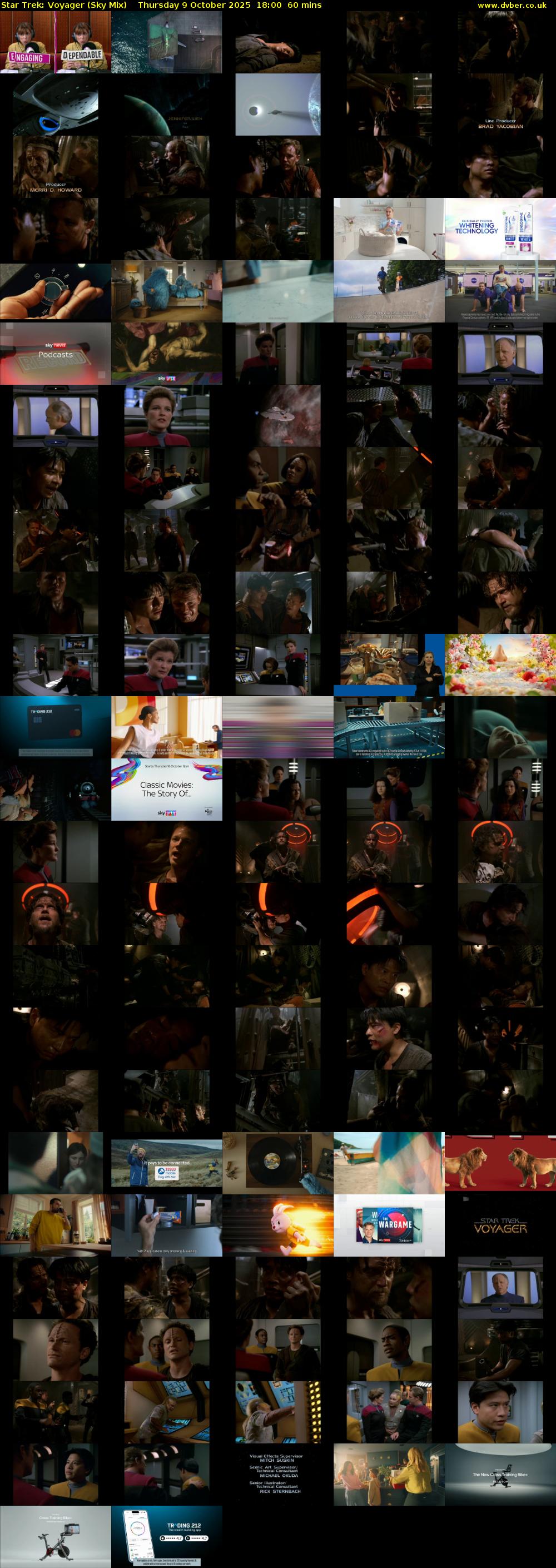 Star Trek: Voyager (Sky Mix) Thursday 9 October 2025 18:00 - 19:00