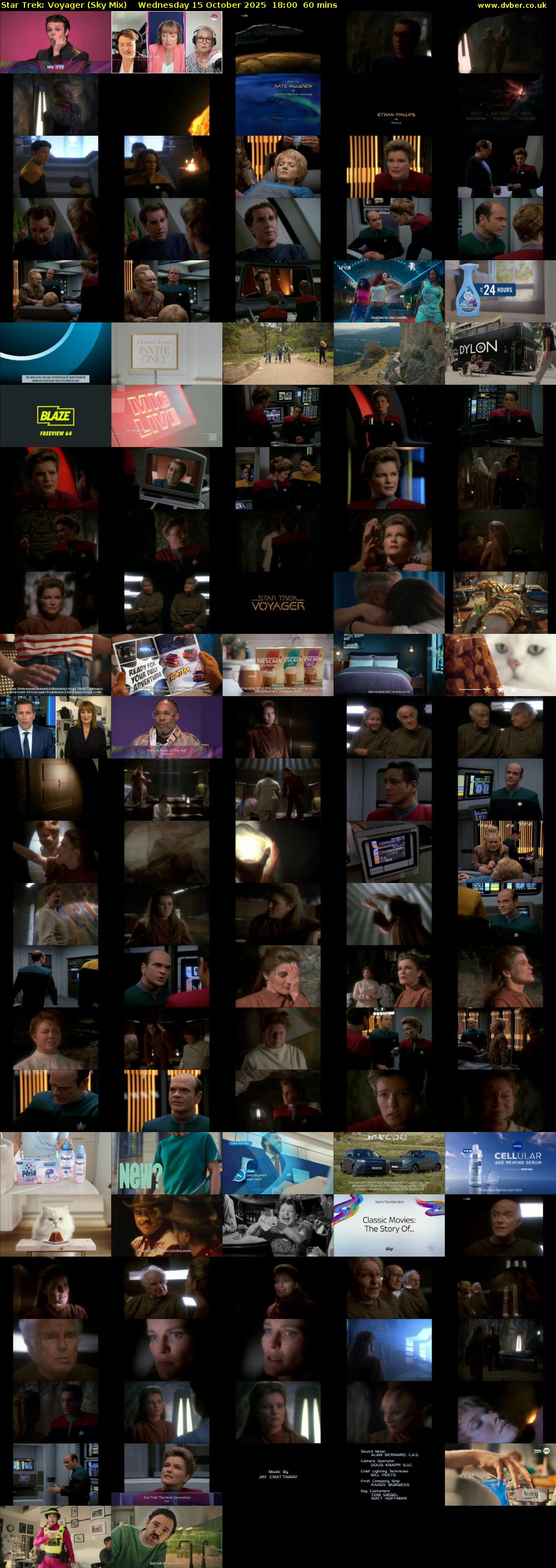 Star Trek: Voyager (Sky Mix) Wednesday 15 October 2025 18:00 - 19:00