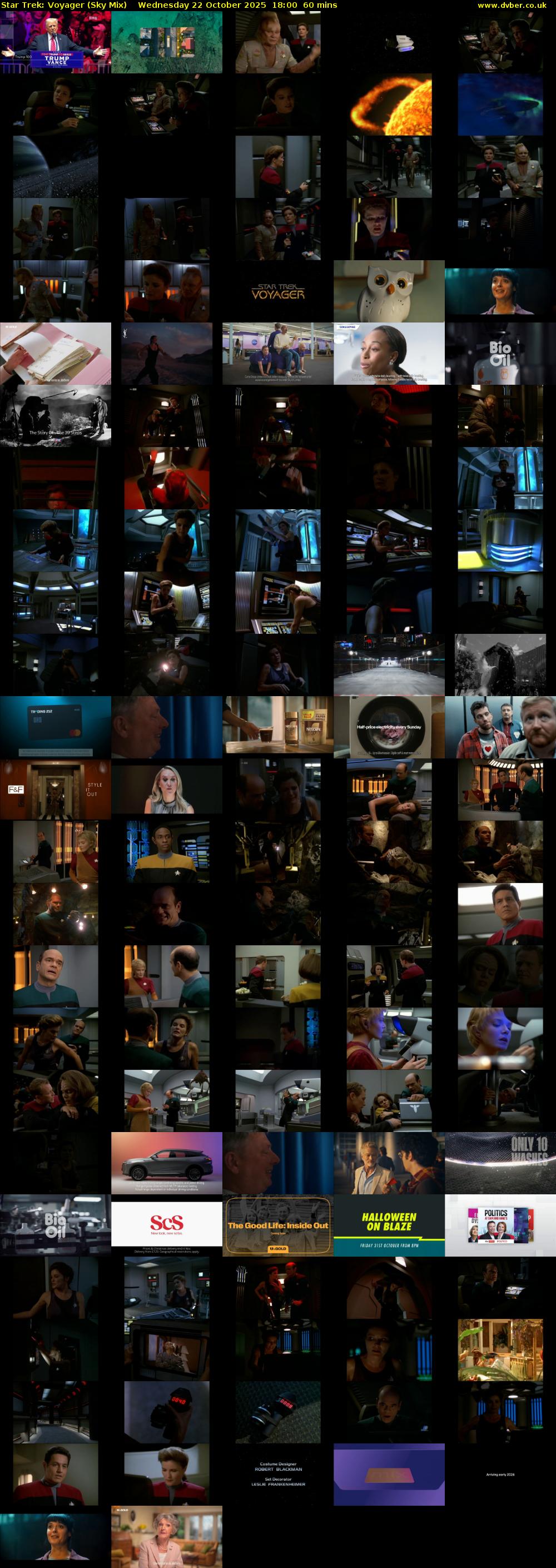 Star Trek: Voyager (Sky Mix) Wednesday 22 October 2025 18:00 - 19:00