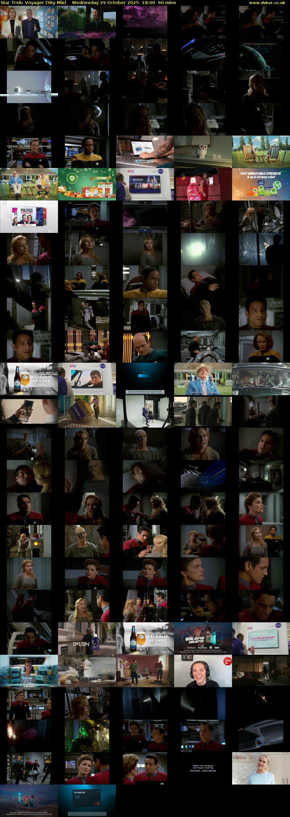 Star Trek: Voyager (Sky Mix) Wednesday 29 October 2025 18:00 - 19:00