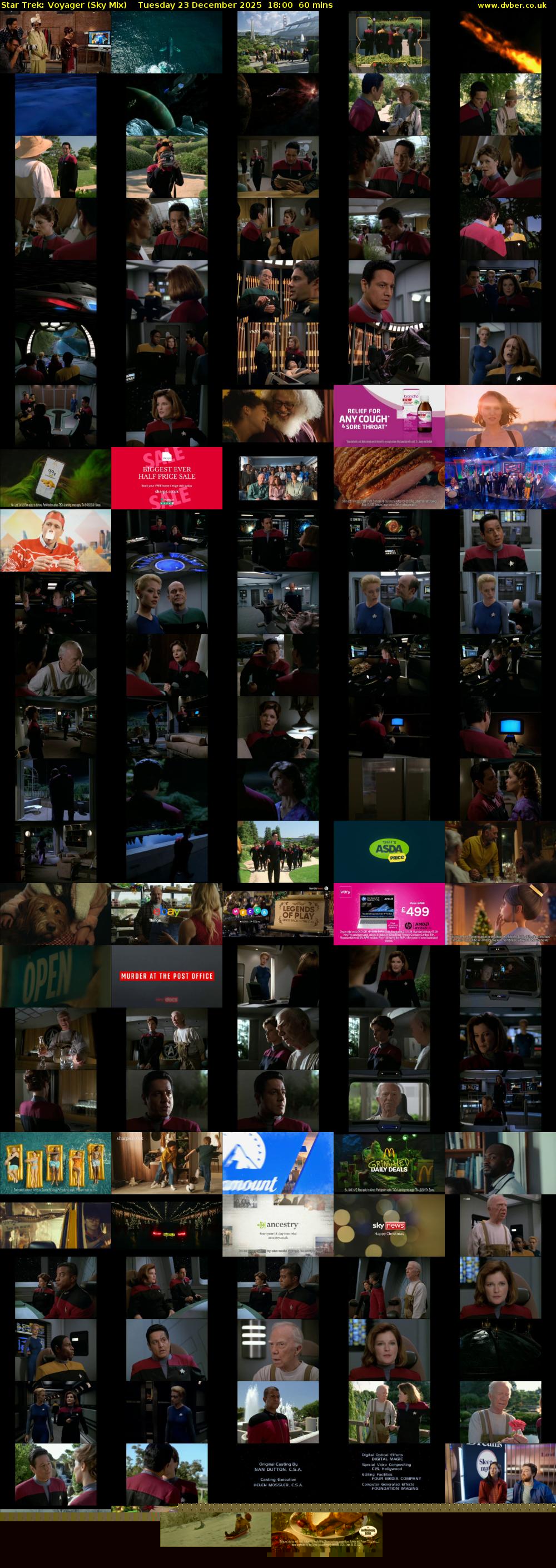 Star Trek: Voyager (Sky Mix) Tuesday 23 December 2025 18:00 - 19:00