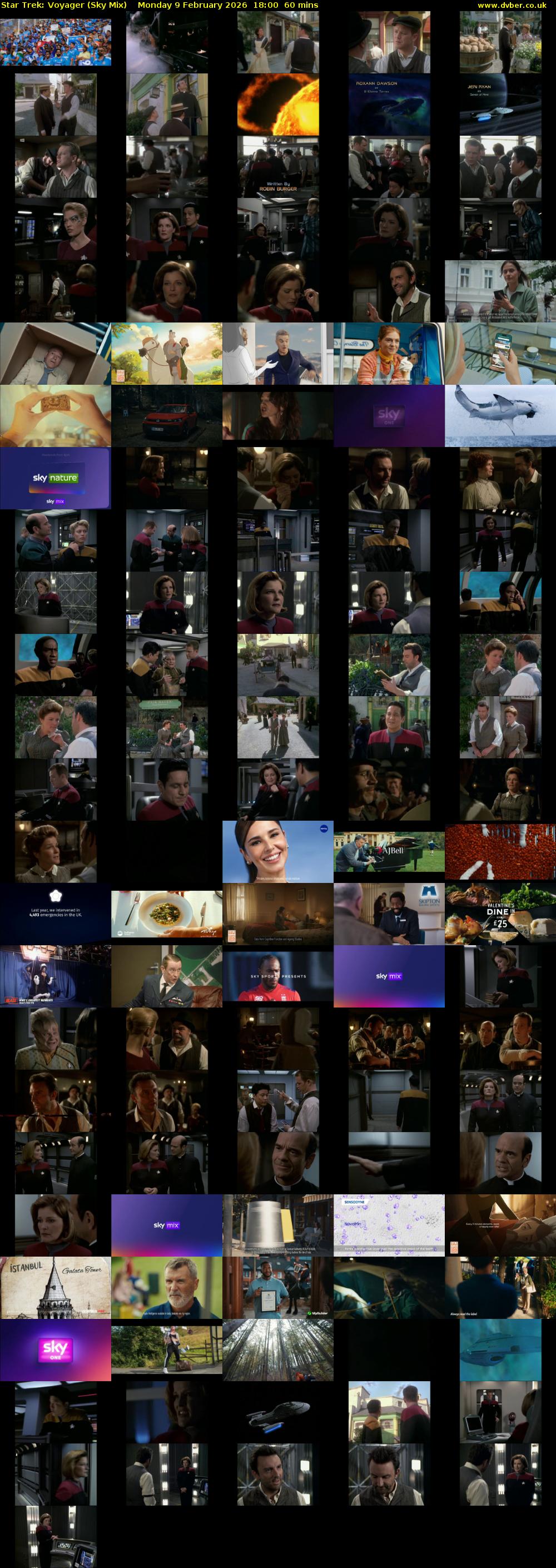 Star Trek: Voyager (Sky Mix) Monday 9 February 2026 18:00 - 19:00