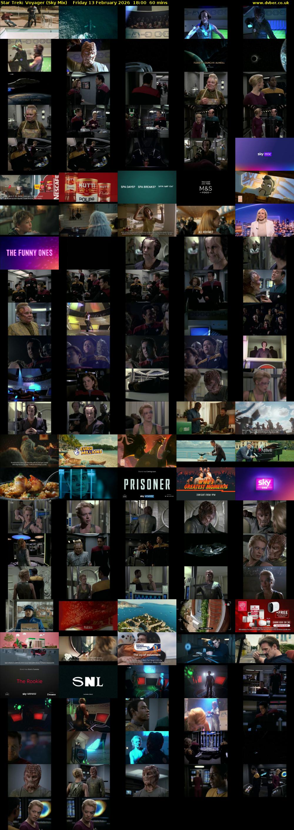 Star Trek: Voyager (Sky Mix) Friday 13 February 2026 18:00 - 19:00