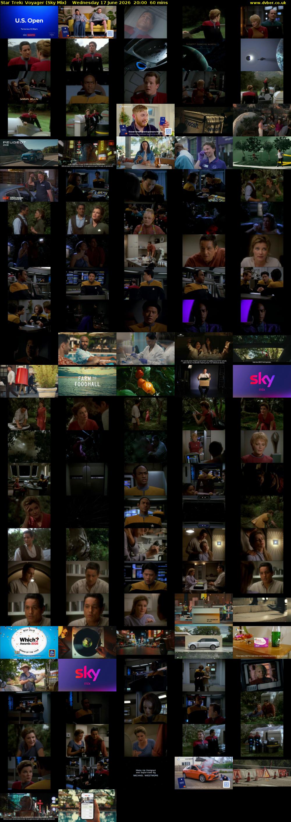 Star Trek: Voyager (Sky Mix) Wednesday 17 June 2026 20:00 - 21:00