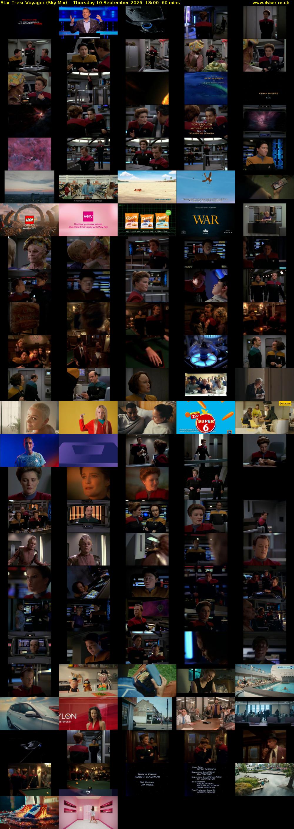 Star Trek: Voyager (Sky Mix) Thursday 10 September 2026 18:00 - 19:00