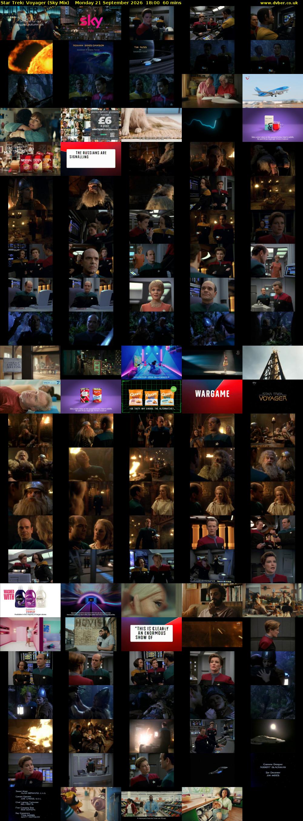 Star Trek: Voyager (Sky Mix) Monday 21 September 2026 18:00 - 19:00