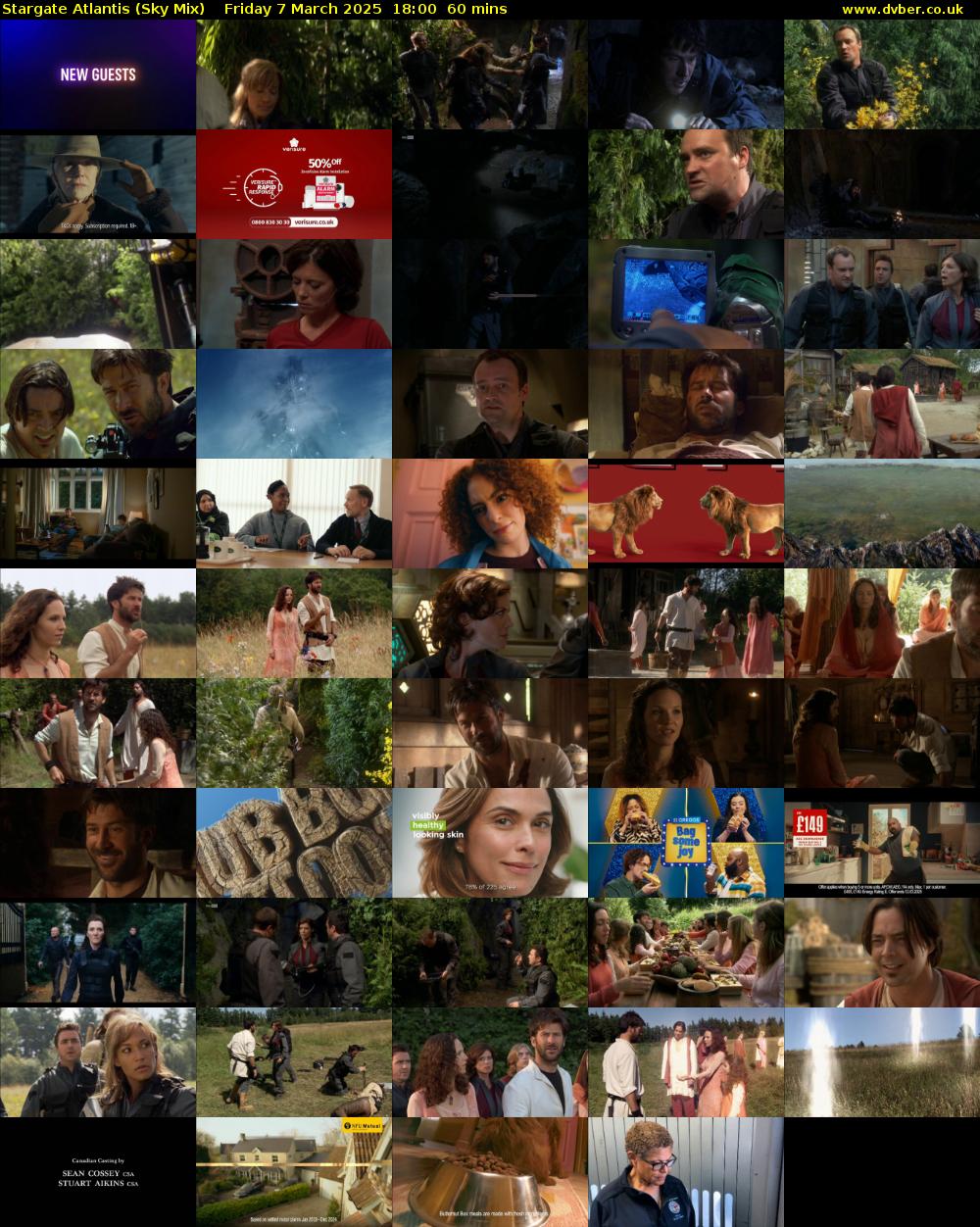 Stargate Atlantis (Sky Mix) Friday 7 March 2025 18:00 - 19:00